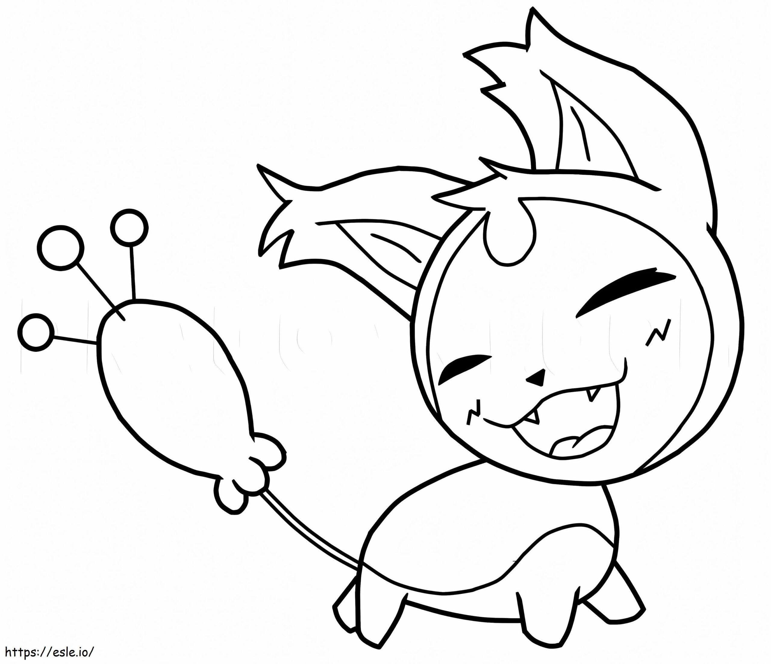 Funny Skitty Pokemon Coloring Page