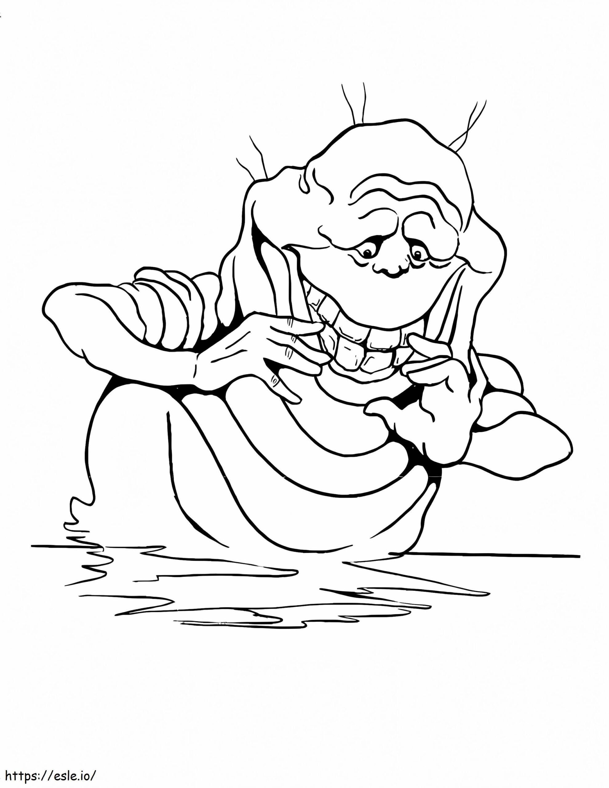 Funny Slimer Coloring Page