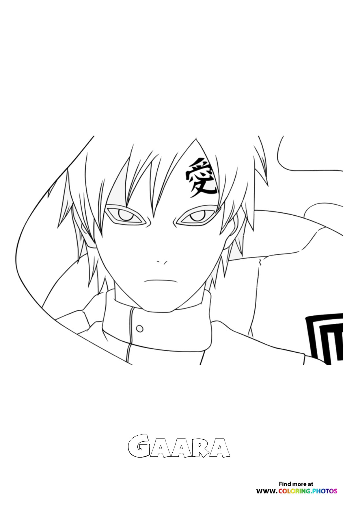 Gaara Chibi Coloring Pages Printable
