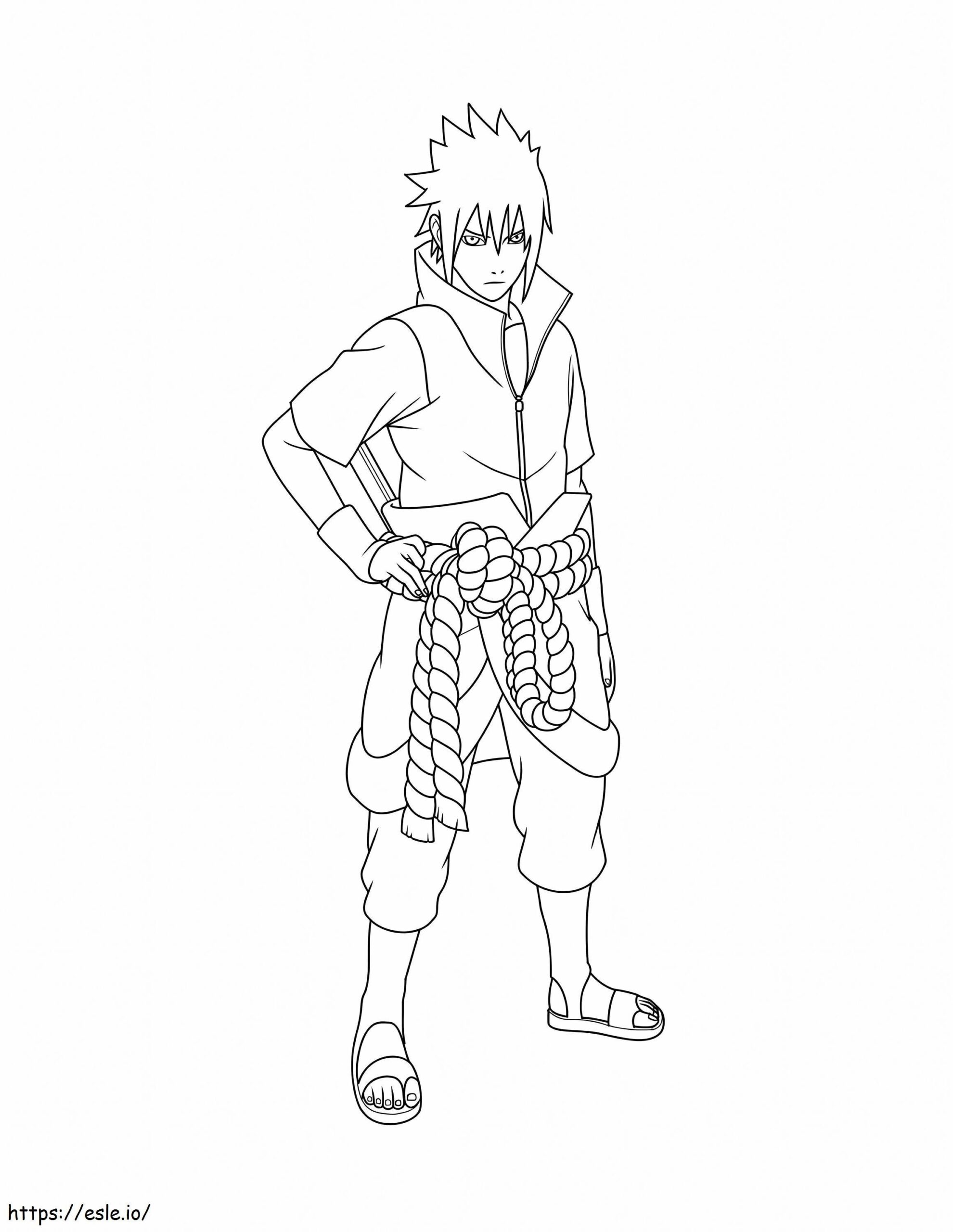 Genial Uchiha Sasuke Para Colorear