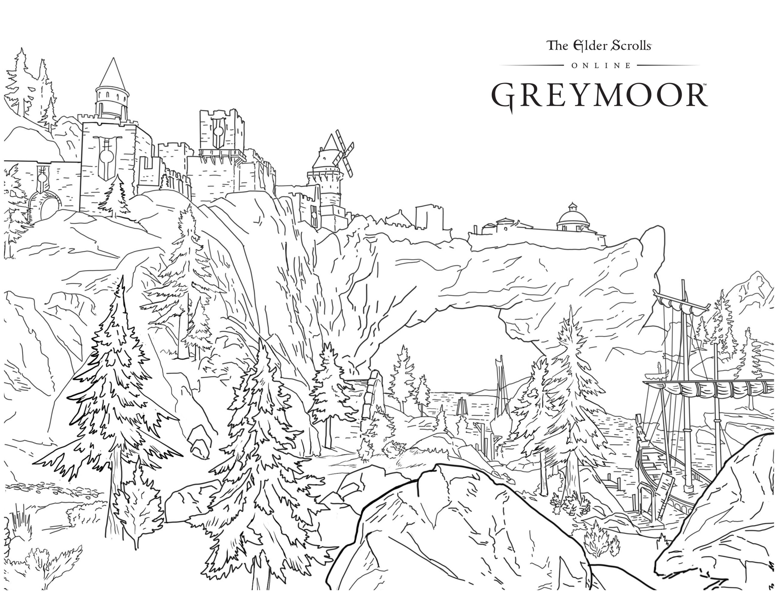 Get Creative At Home With These Greymoor Coloring Pages The Elder Scrolls Online