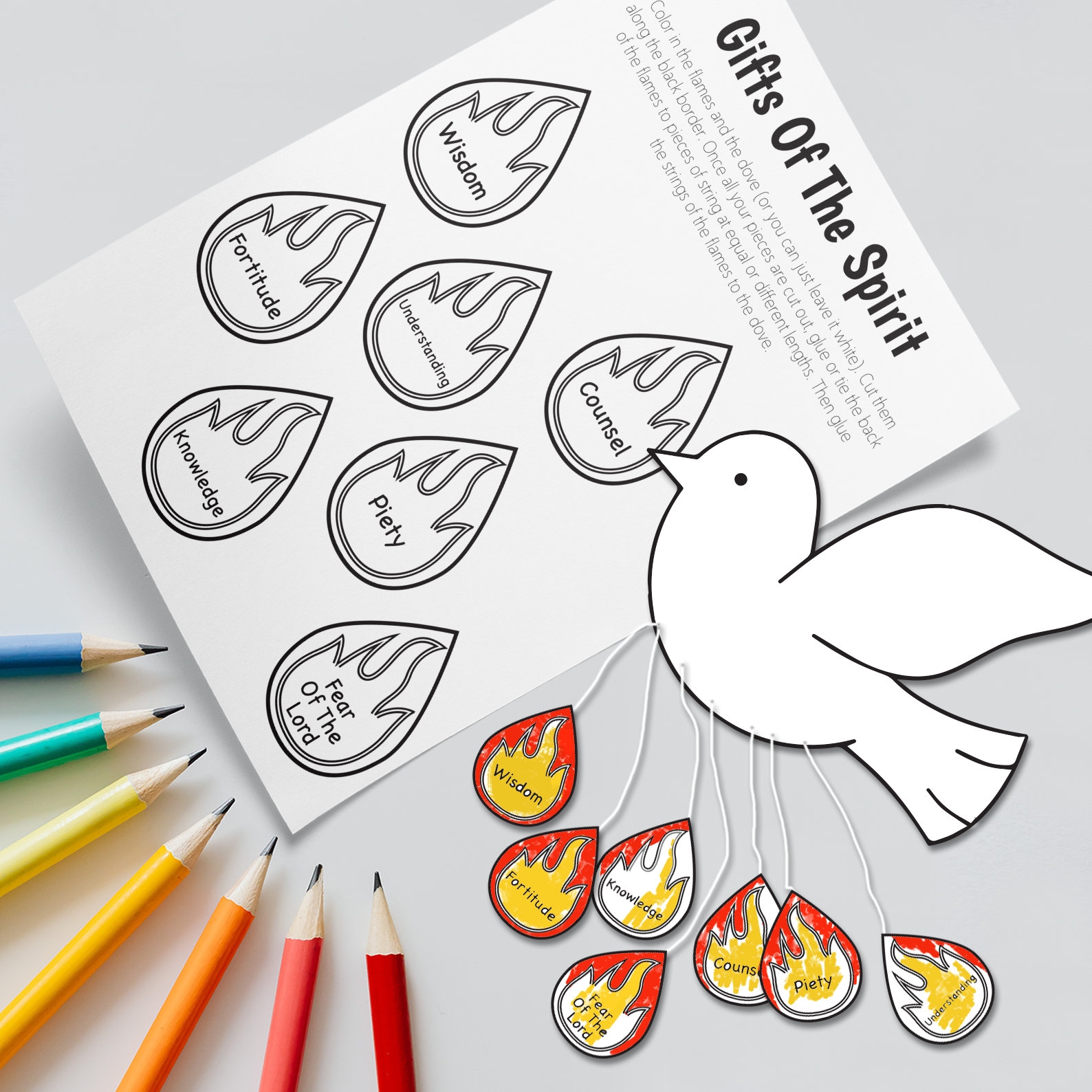 Spiritual Gifts Coloring Page Printable