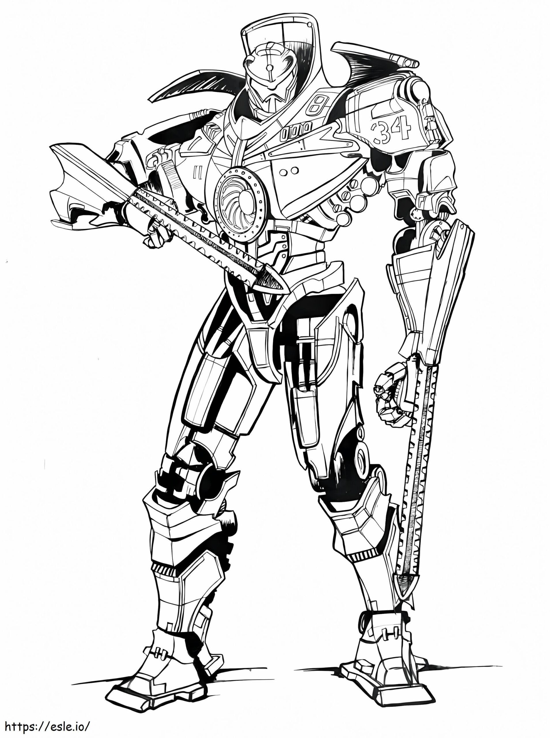 Gipsy Danger From Pacific Rim Coloring Page
