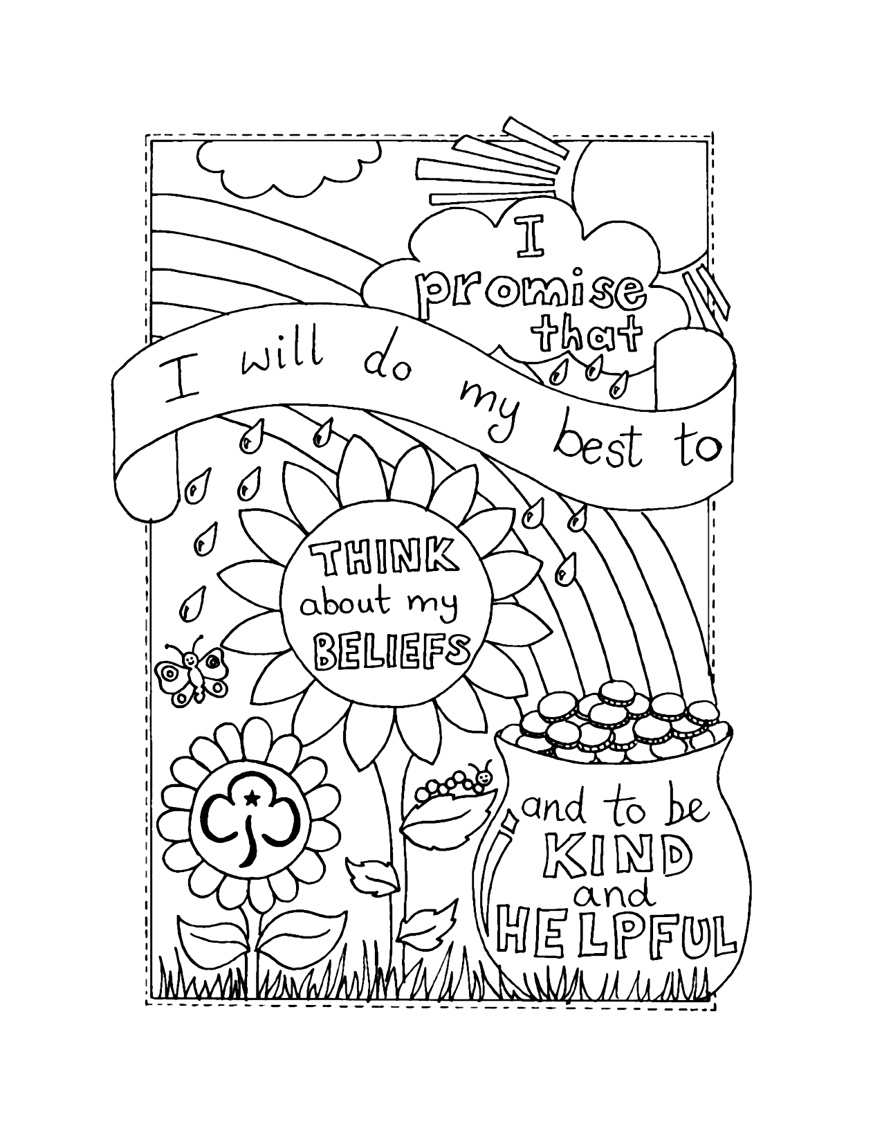Girl Scout Coloring Pages Printable Coloring Pages FREE