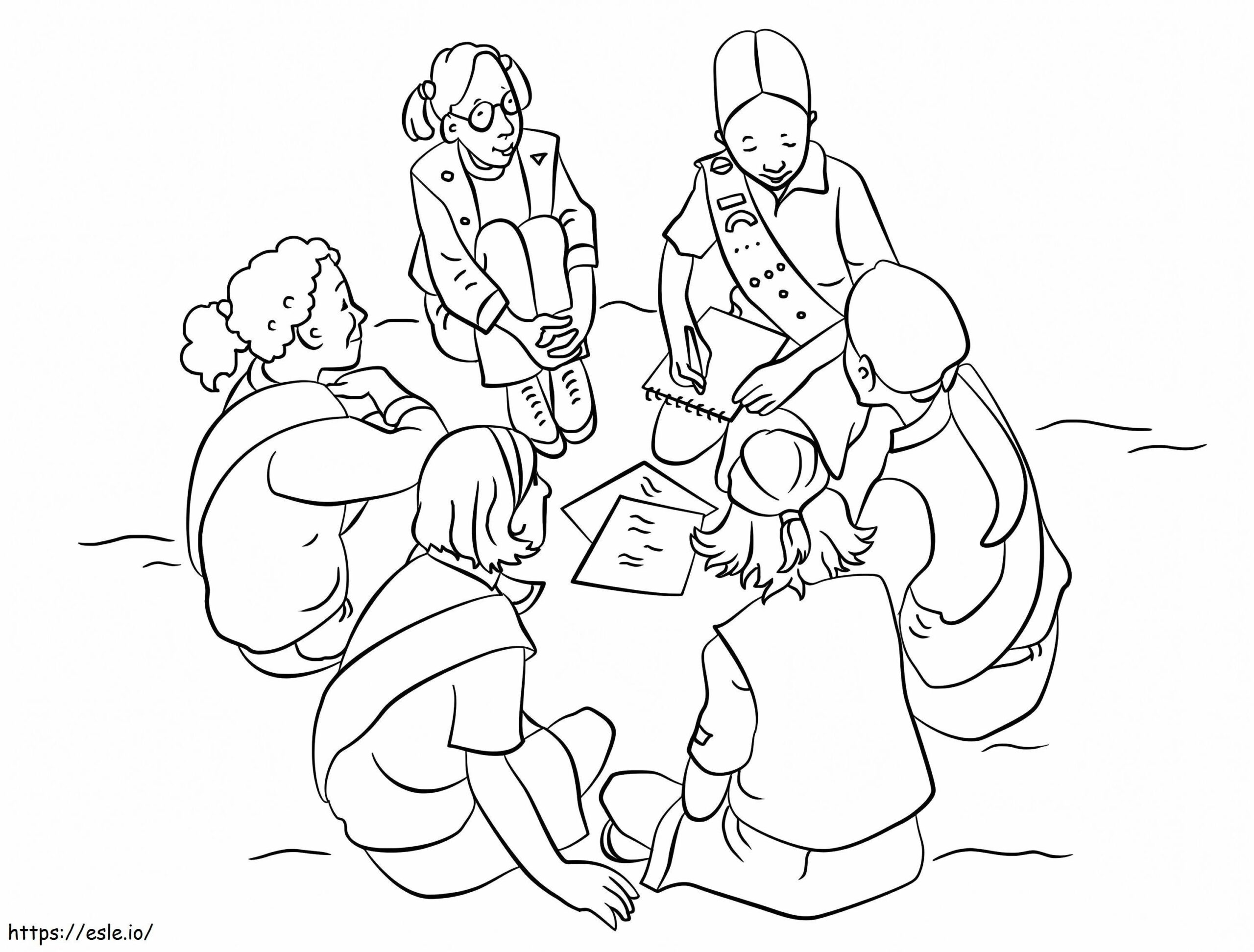 Girl Scouts Coloring Page