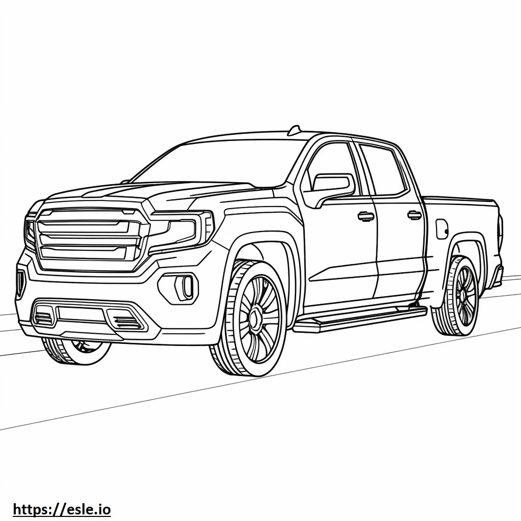 GMC Sierra 4WD 2024 Coloring Page