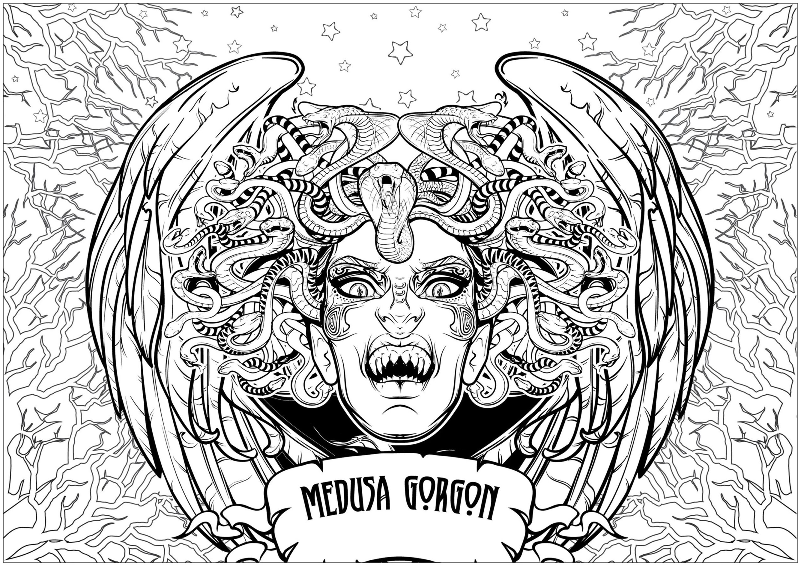 Medusa Coloring Pages Printable