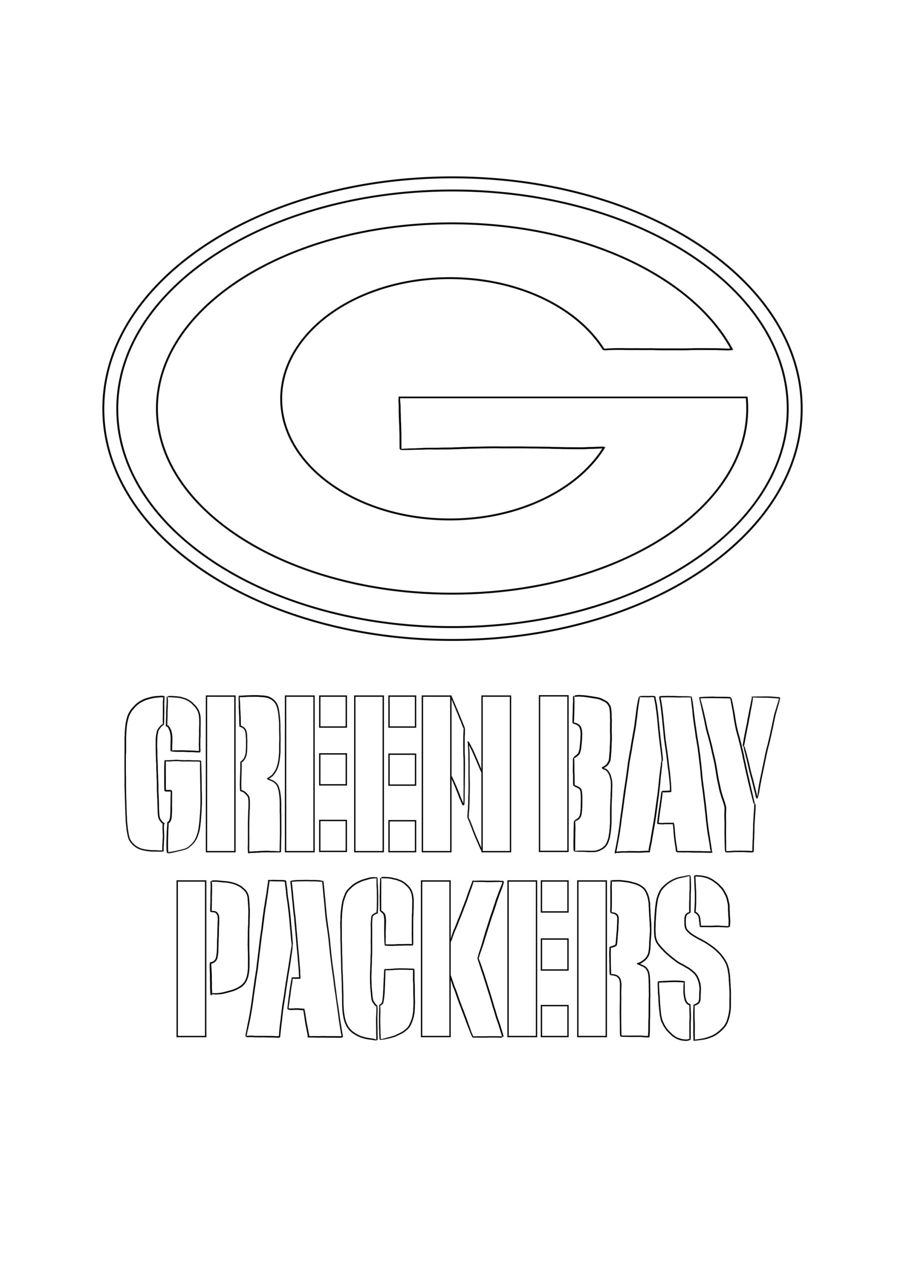 Green Bay Packers Logo Free For Coloring And Printing Page For Kids