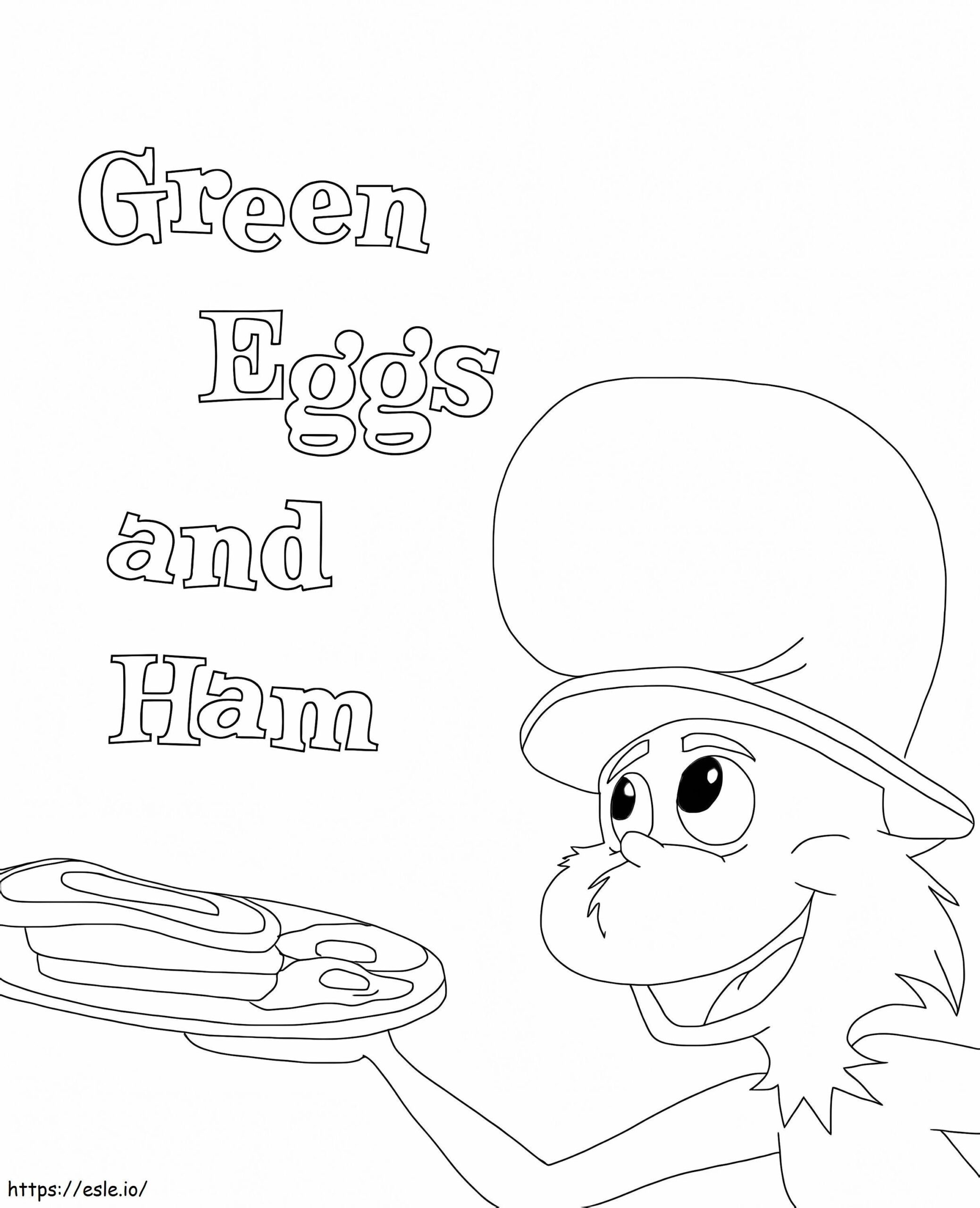 Green Eggs And Ham Coloring Pages