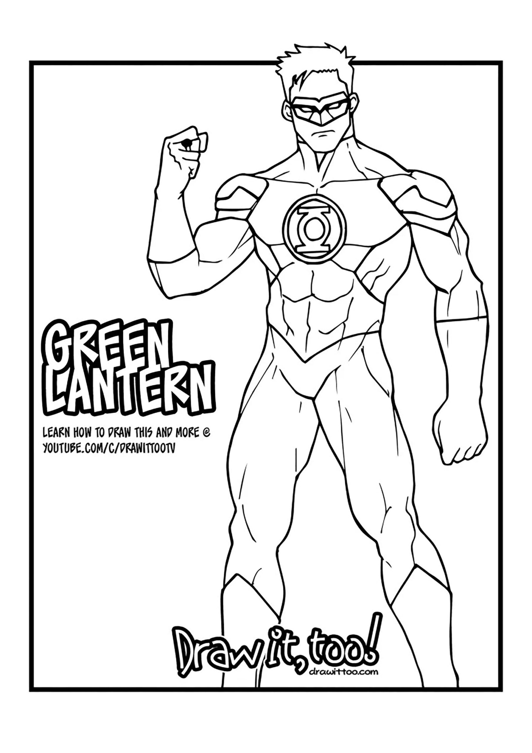 Green Lantern Coloring Pages Printable
