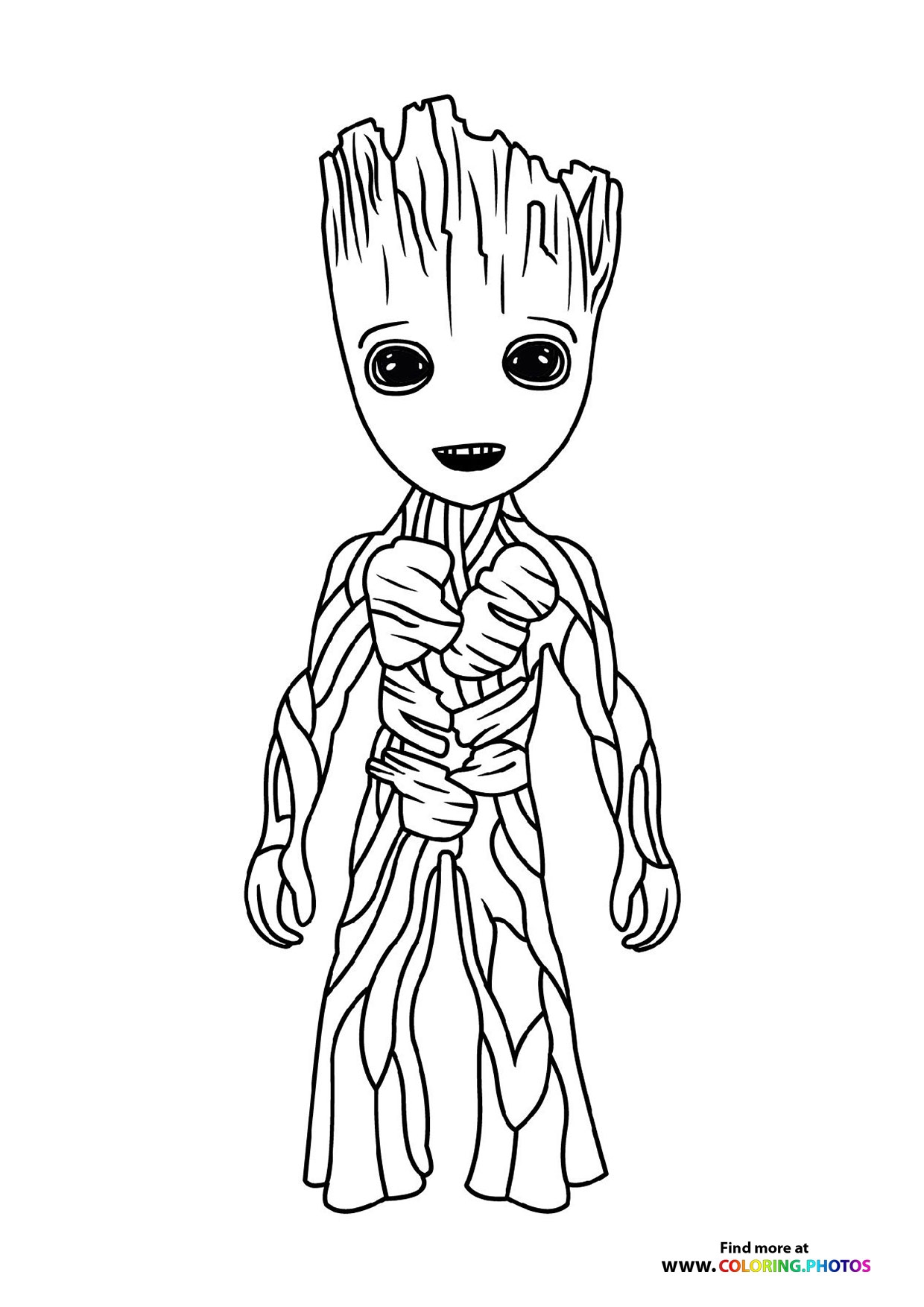 Groot Coloring Pages For Kids
