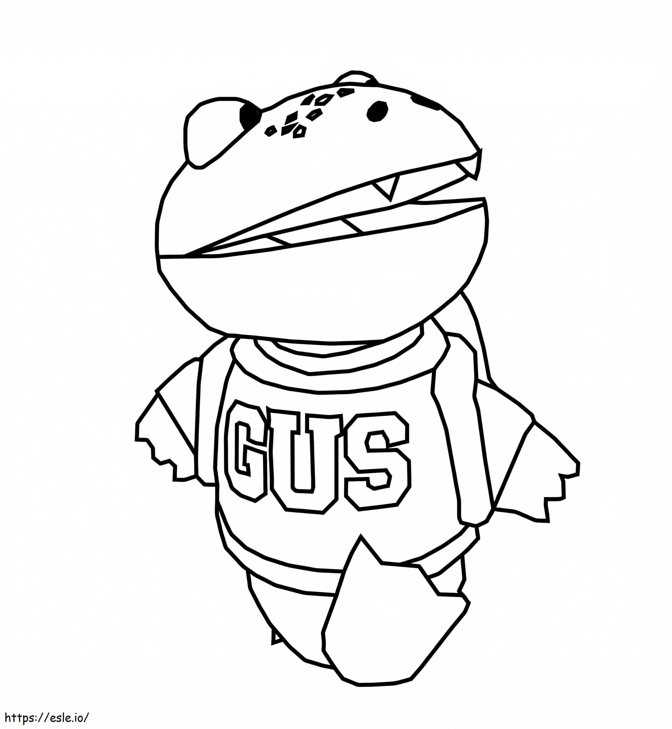 Gus The Gummy Gator Coloring Page