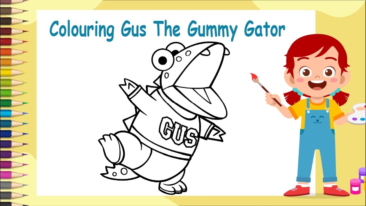 Gus The Gummy Gator Coloring Page Ryan Coloring Page The Coloring Page YouTube