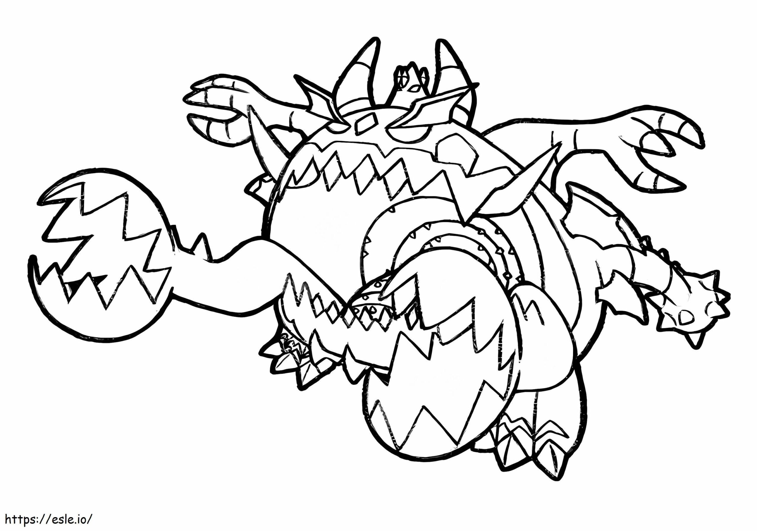 Guzzlord Pokemon 4 Coloring Page