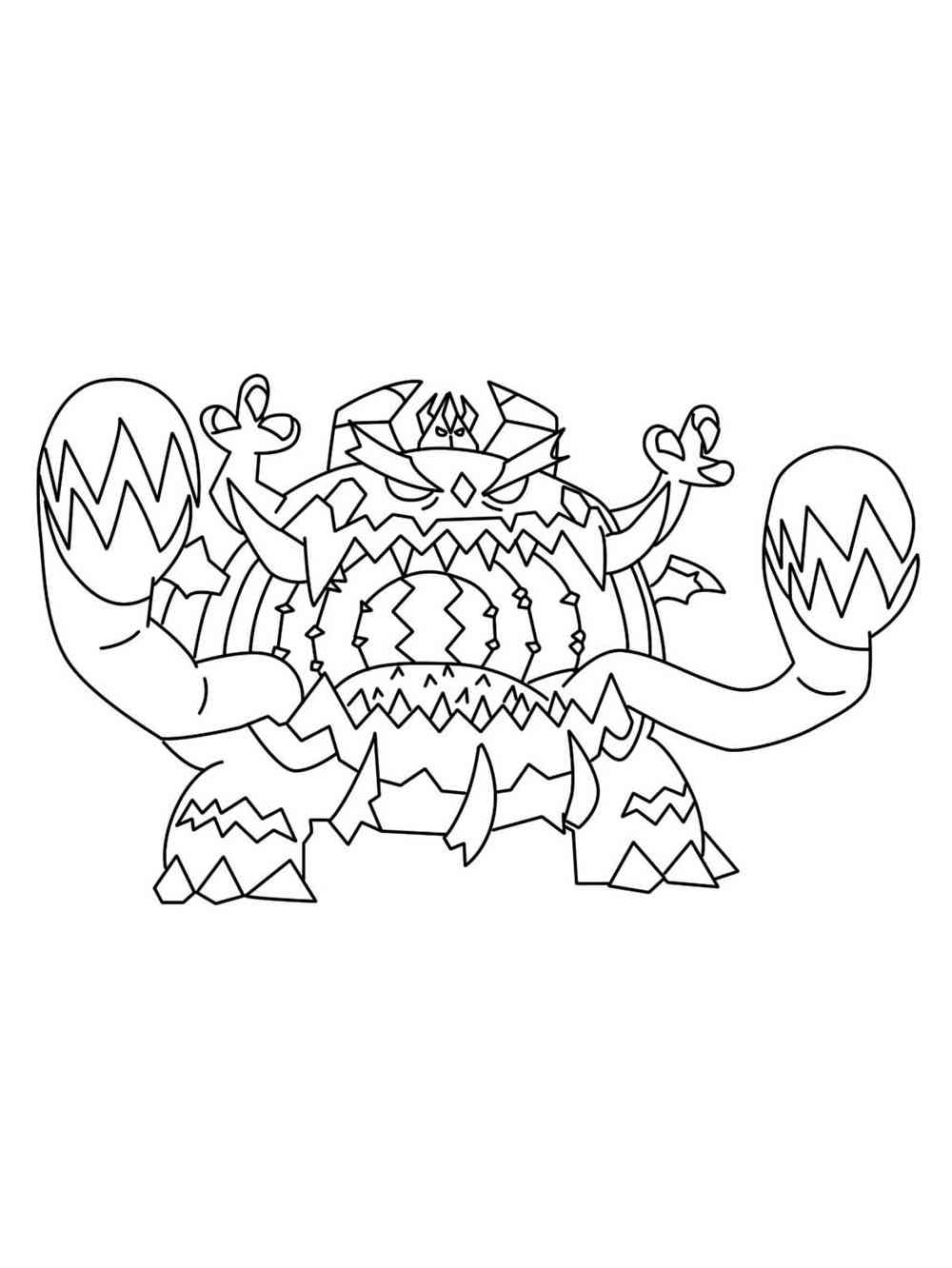 Guzzlord Pokemon Coloring Pages Free Printable