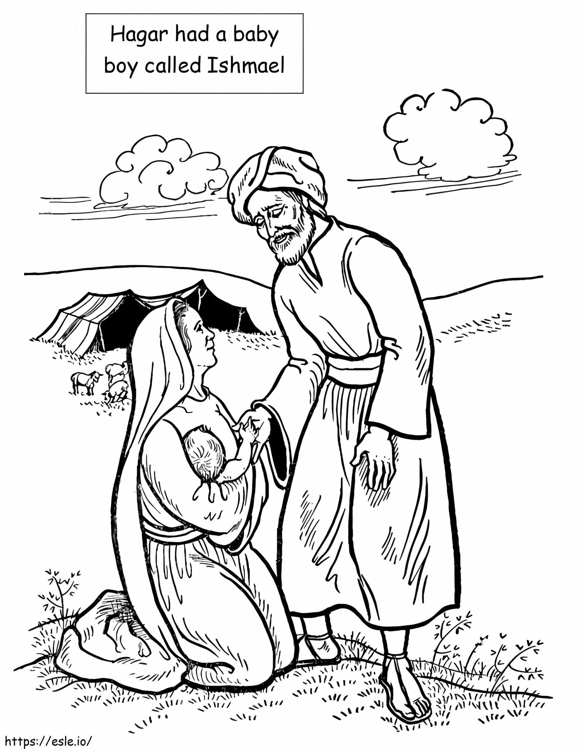 Hagar And Ishmael Free Printable Coloring Page