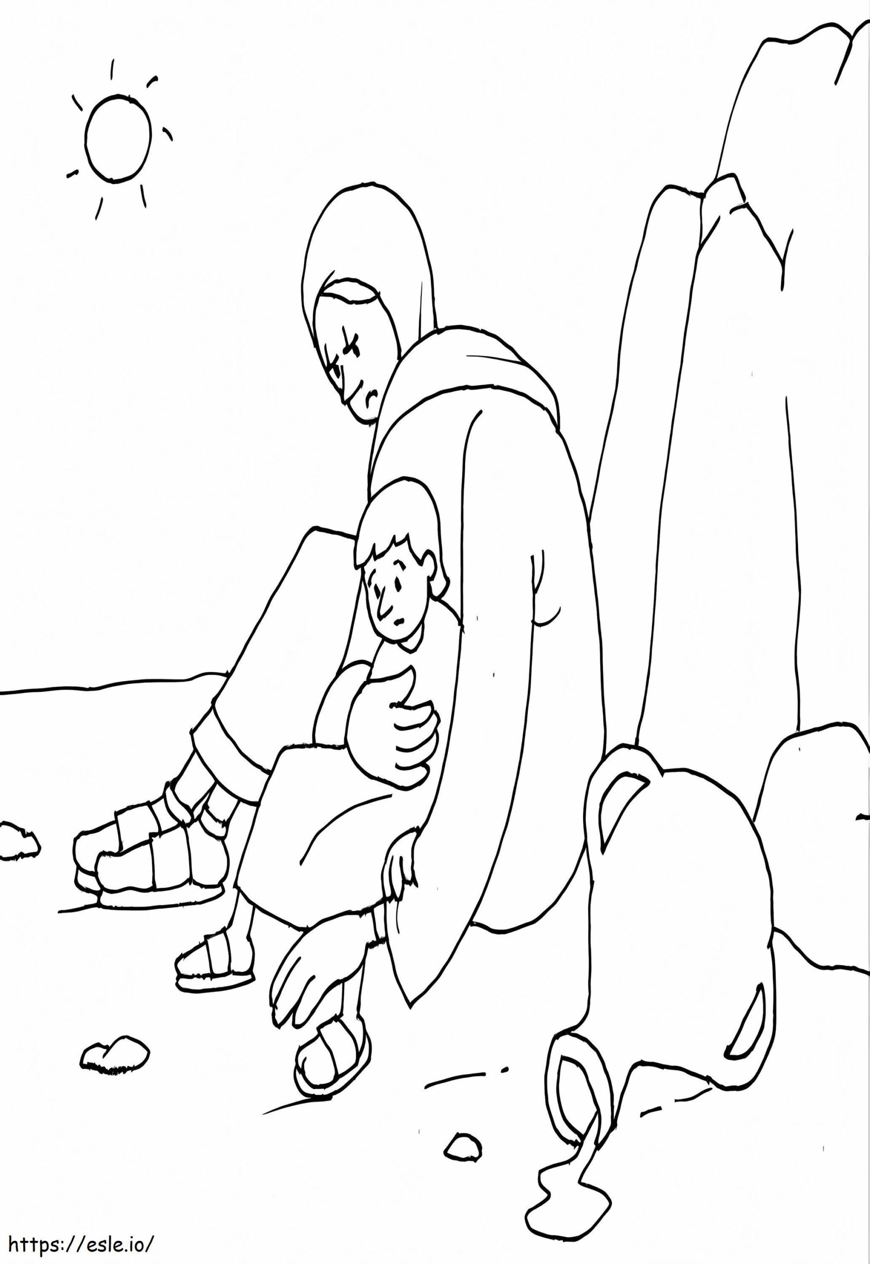 Hagar And Ishmael Printable Coloring Page