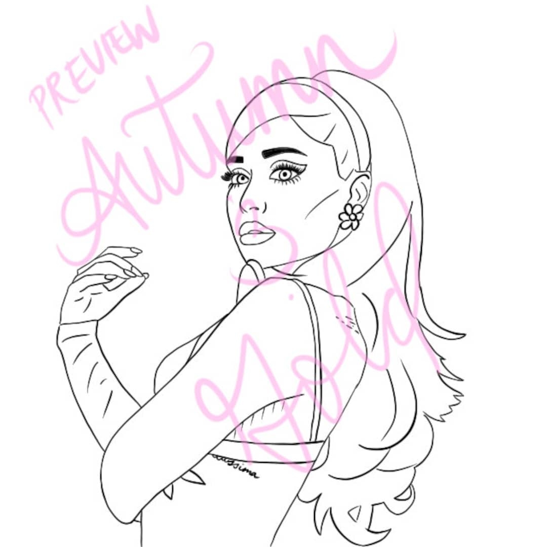 Hand drawn Digital Ariana Grande Positions Vector Art PNG For Cricut Vinyl Decal Stickers Etsy