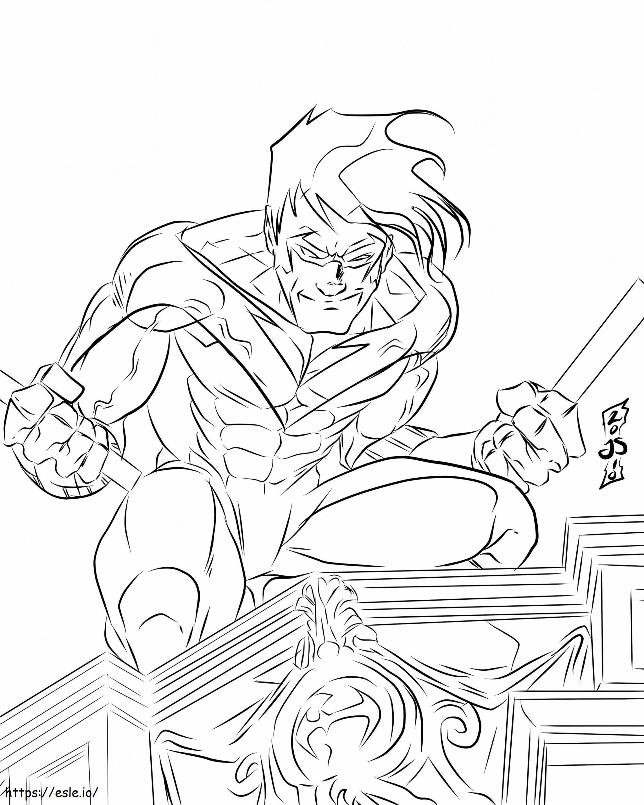Handsome Nightwing Coloring Page