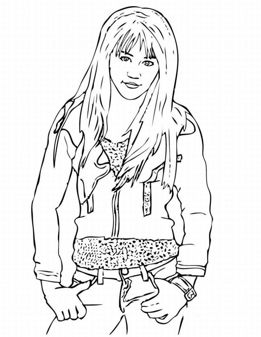 Hannah Montana Miley Cyrus 11 Coloring Page