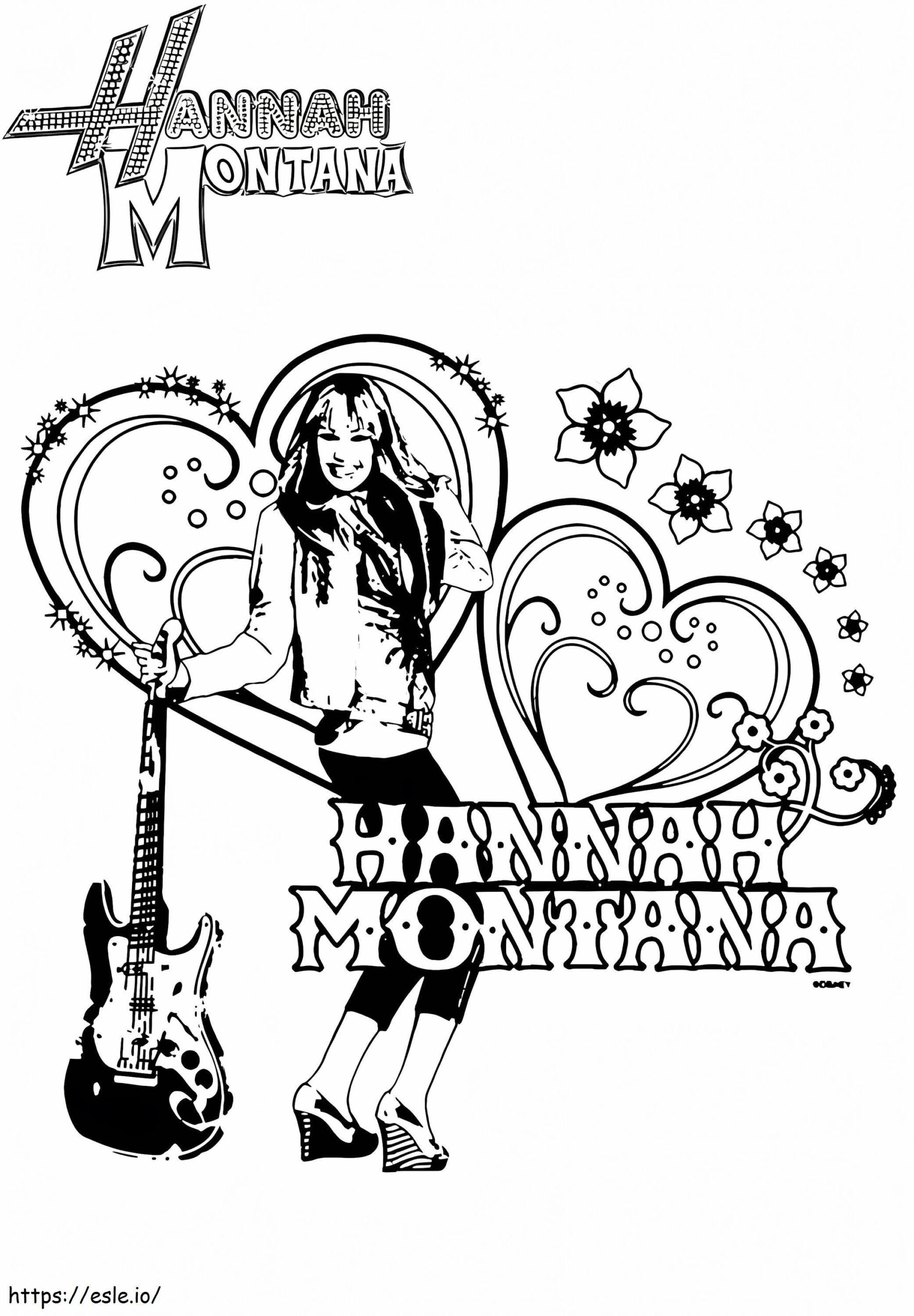 Hannah Montana Poster Coloring Page