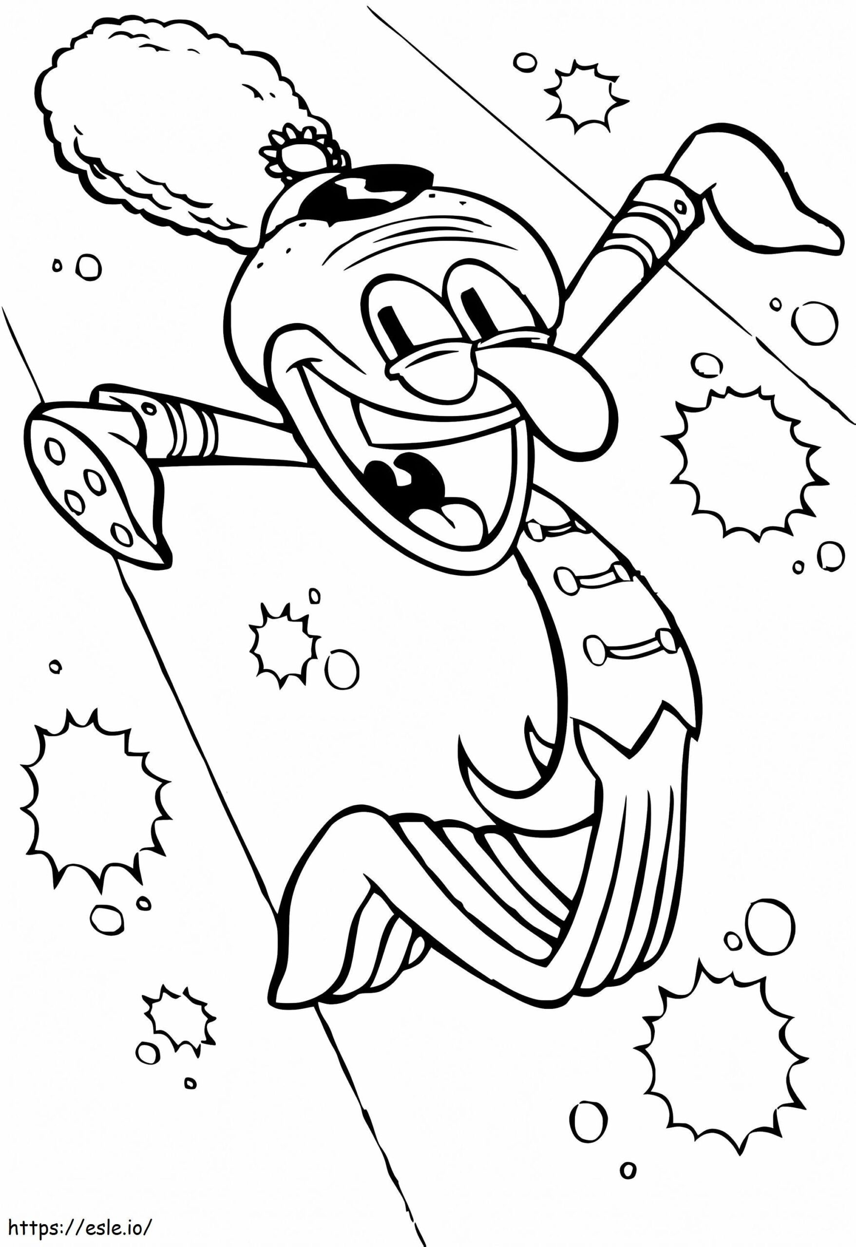 Happy Squidward Tentacles 1 Coloring Page