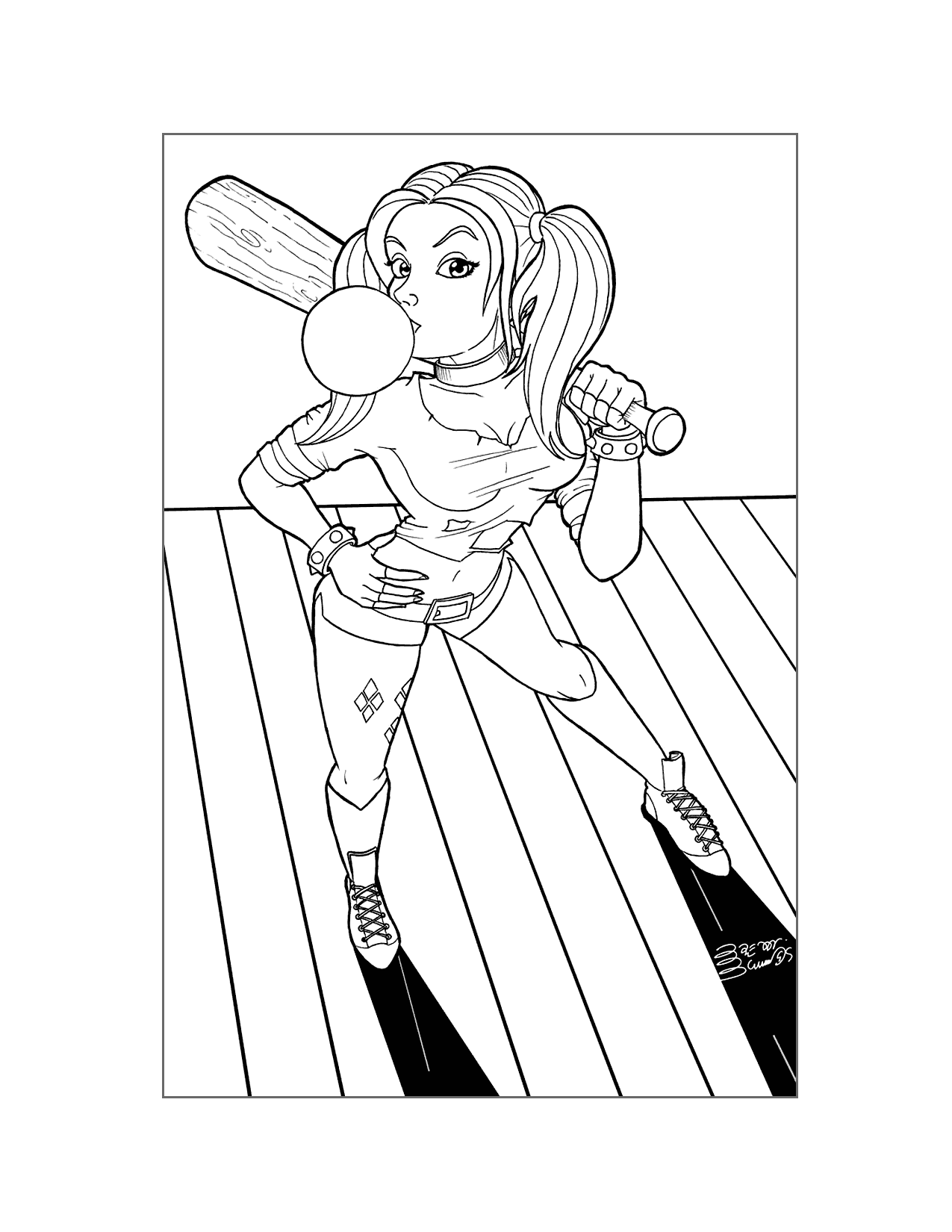 Harley Quinn Coloring Pages Printable