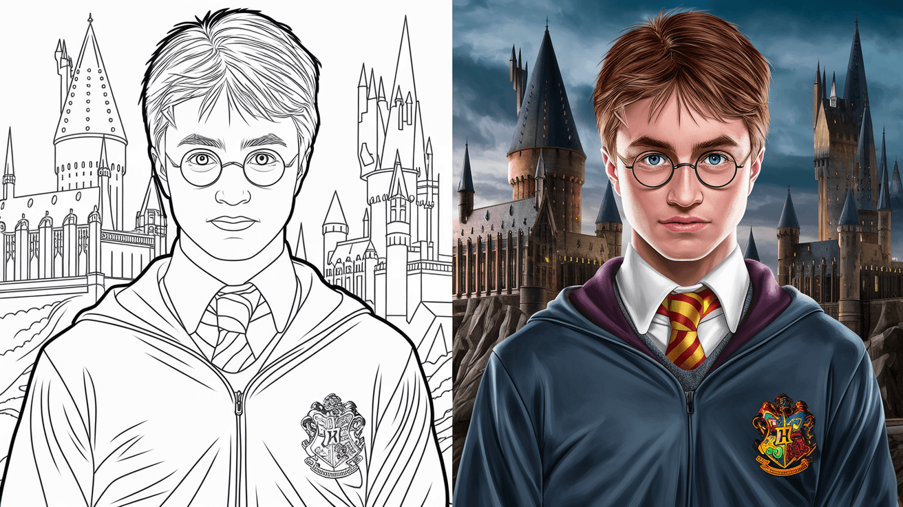 Draco Malfoy Holding A Book Coloring Page