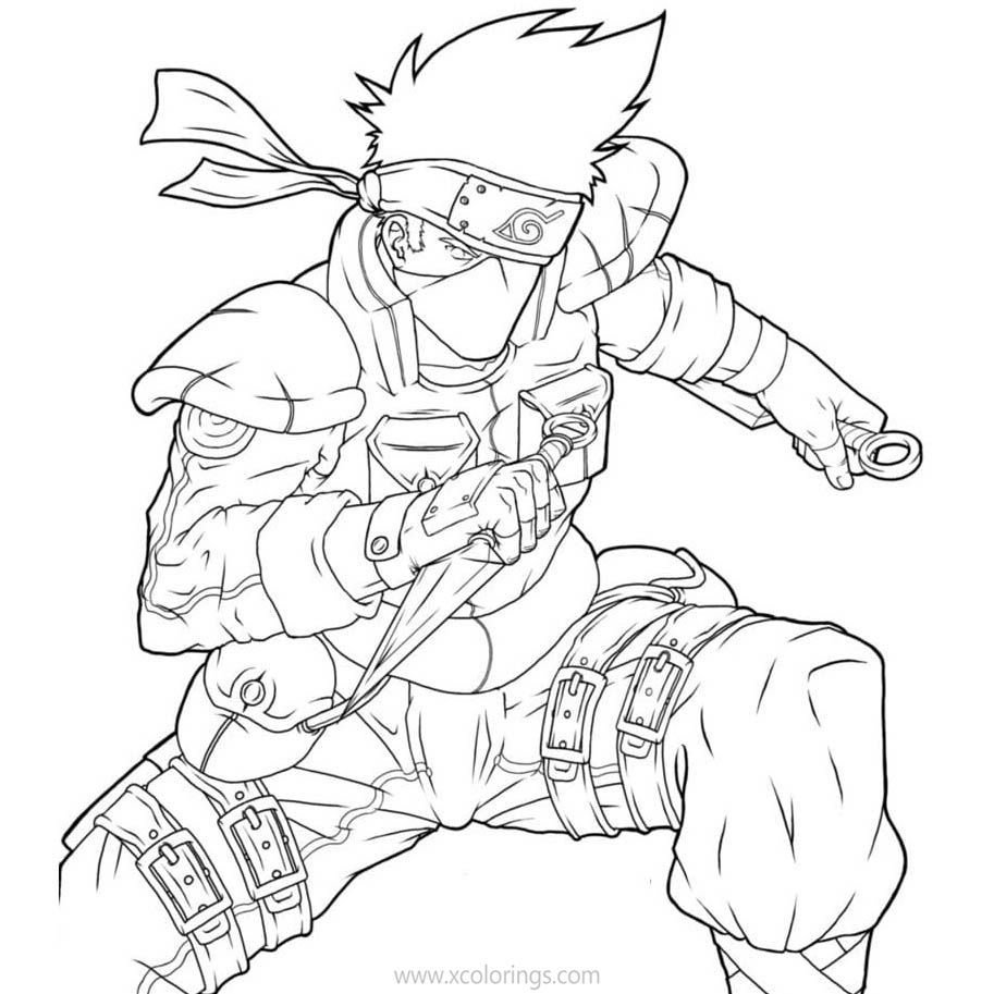 Hatake Kakashi Coloring Pages XColorings