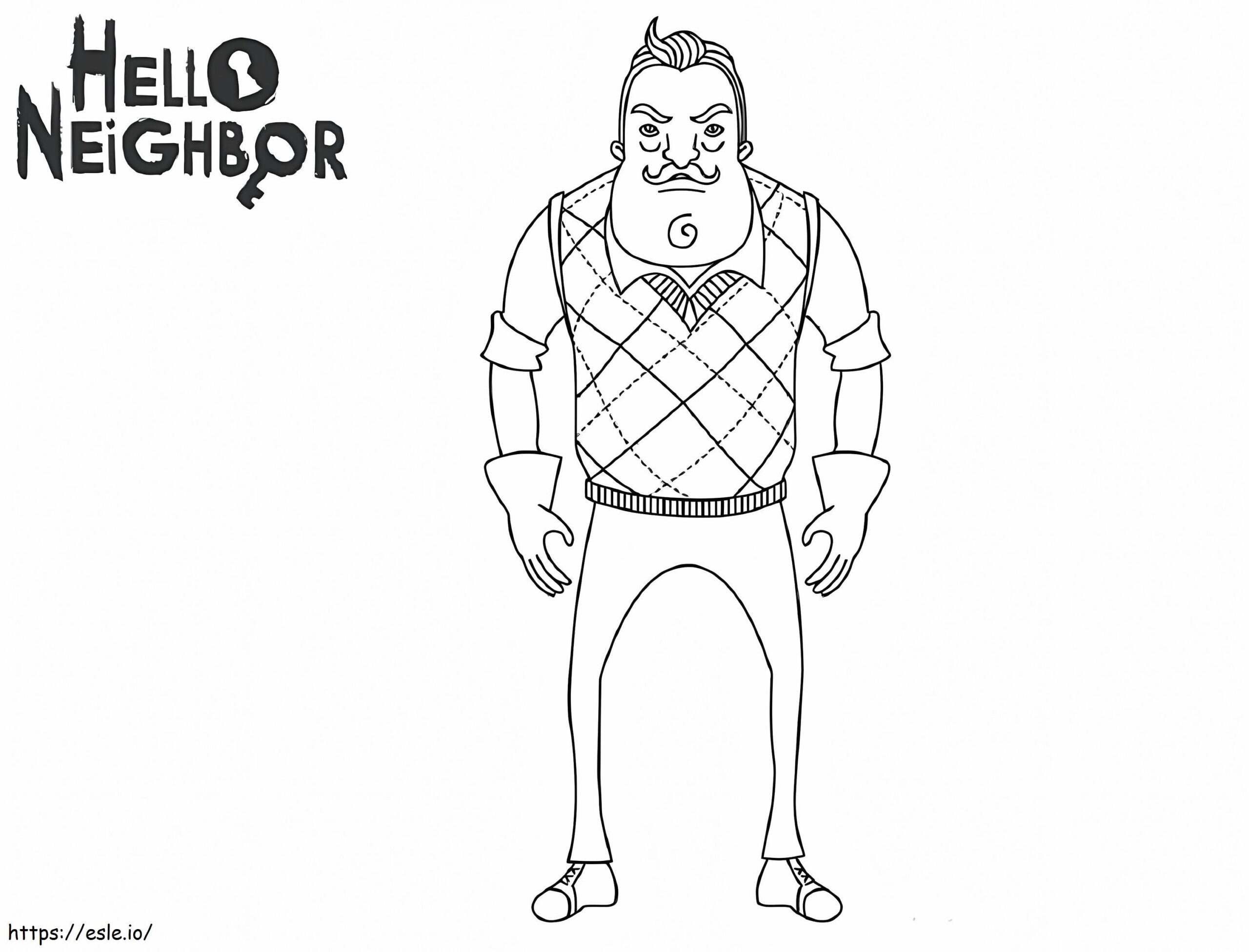 Hello Neighbor 1 Coloring Page