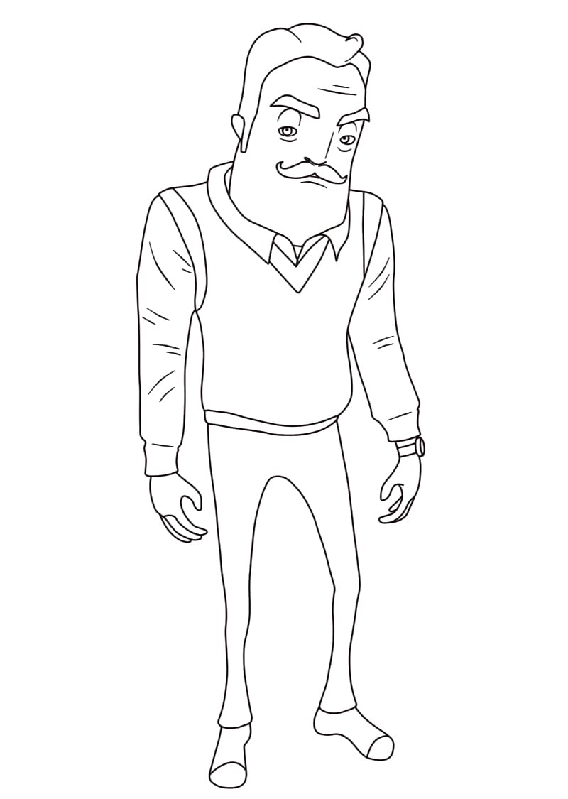 Hello Neighbor Coloring Pages ColoringLib
