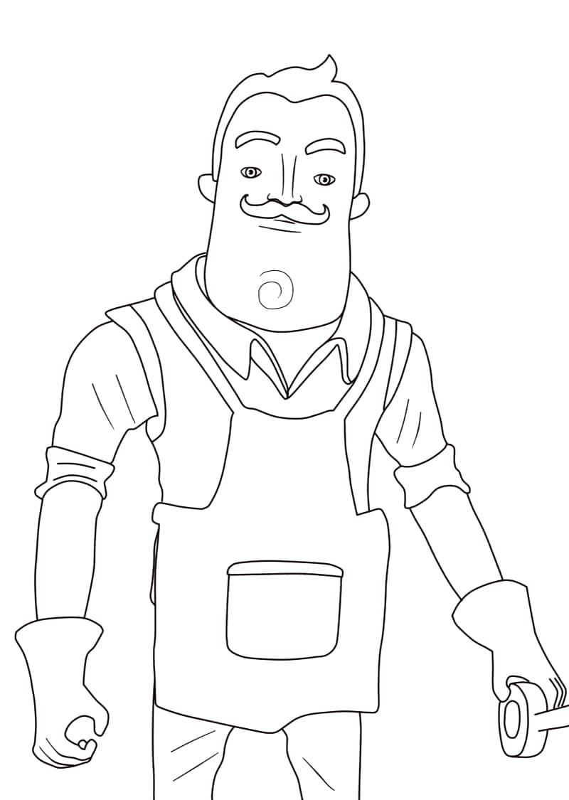 Hello Neighbor Coloring Pages ColoringLib
