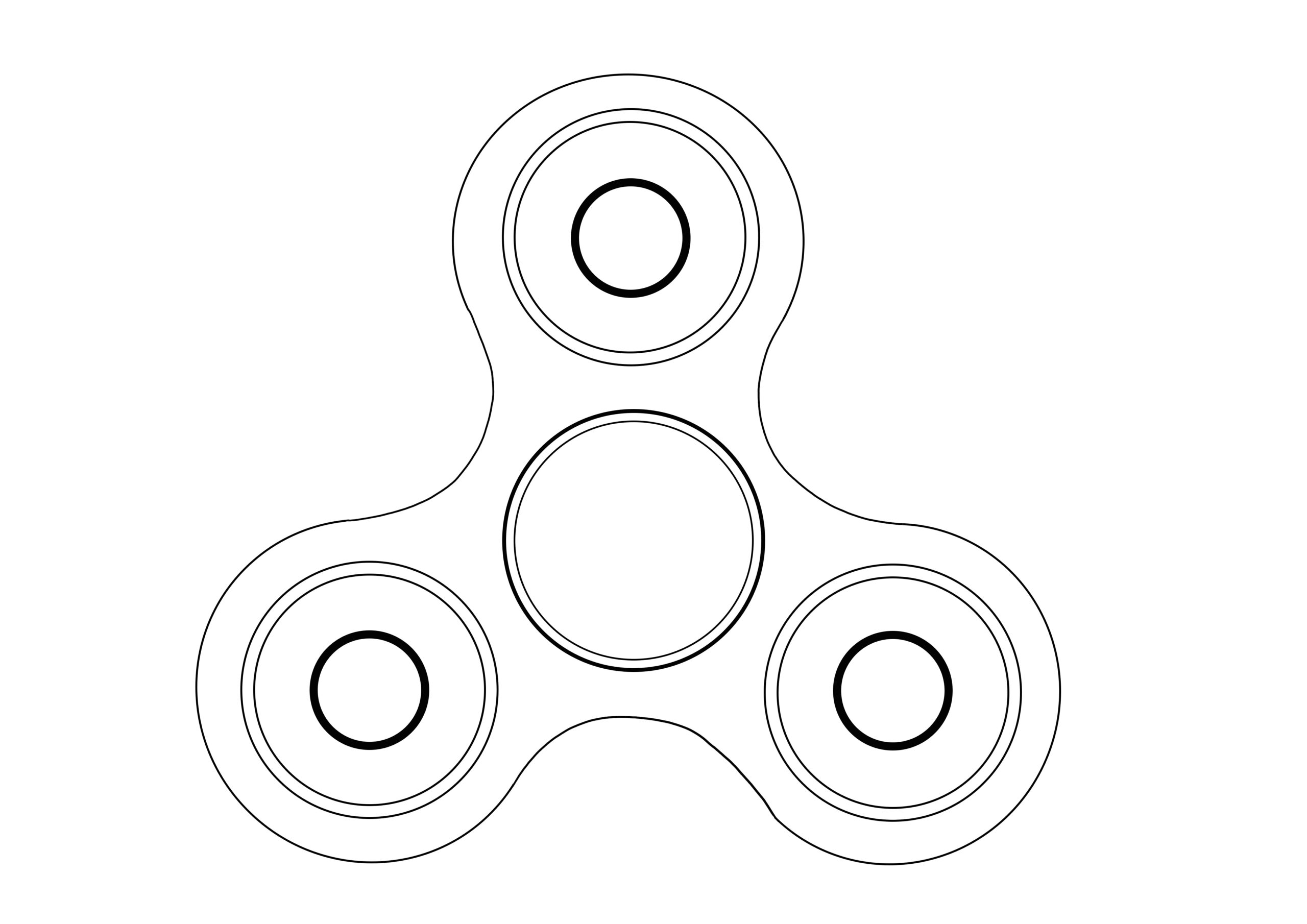 Fidget Spinner Coloring Page Printable
