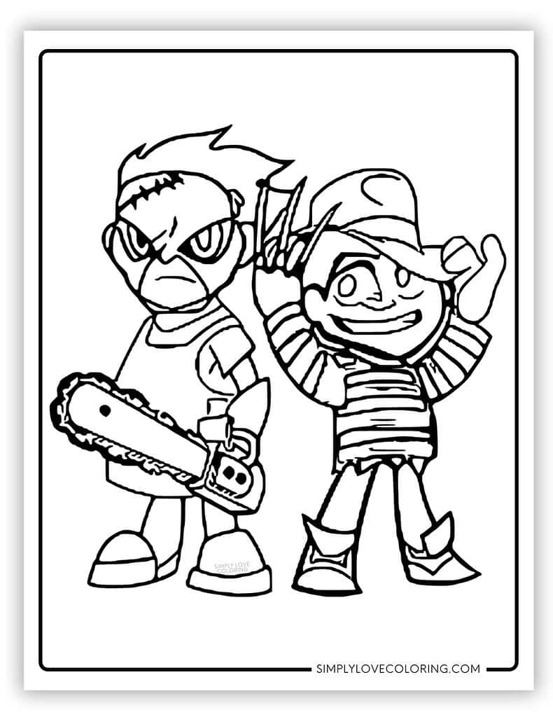 Leatherface Coloring Page Printable