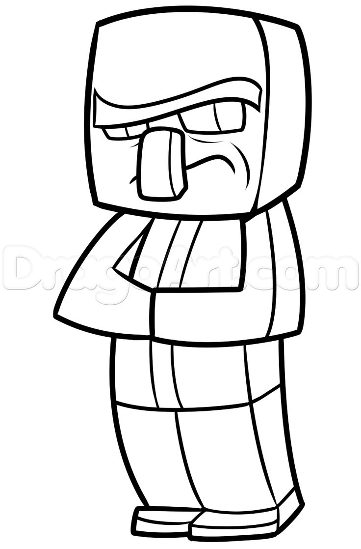 How To Draw A Minecraft Villager Drawing Step By Step By Dawn