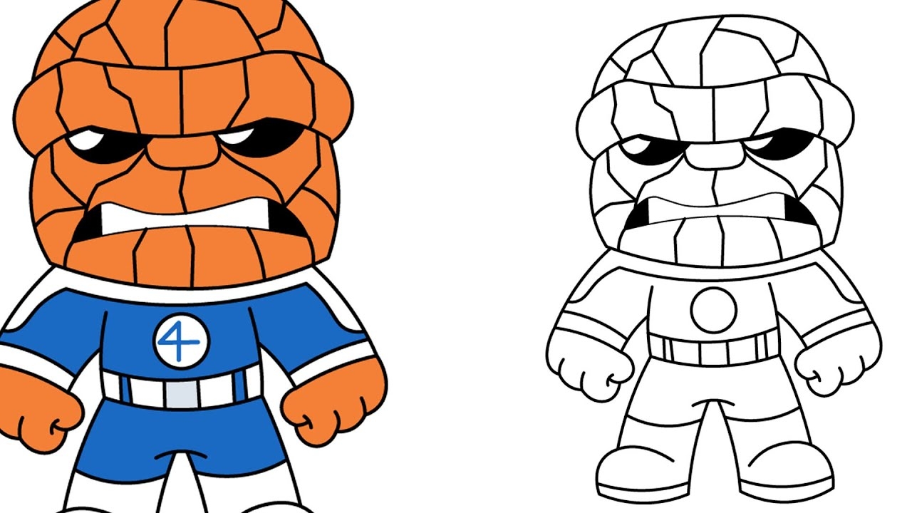 How To DRAW BEN GRIMM Fantastic 4 YouTube