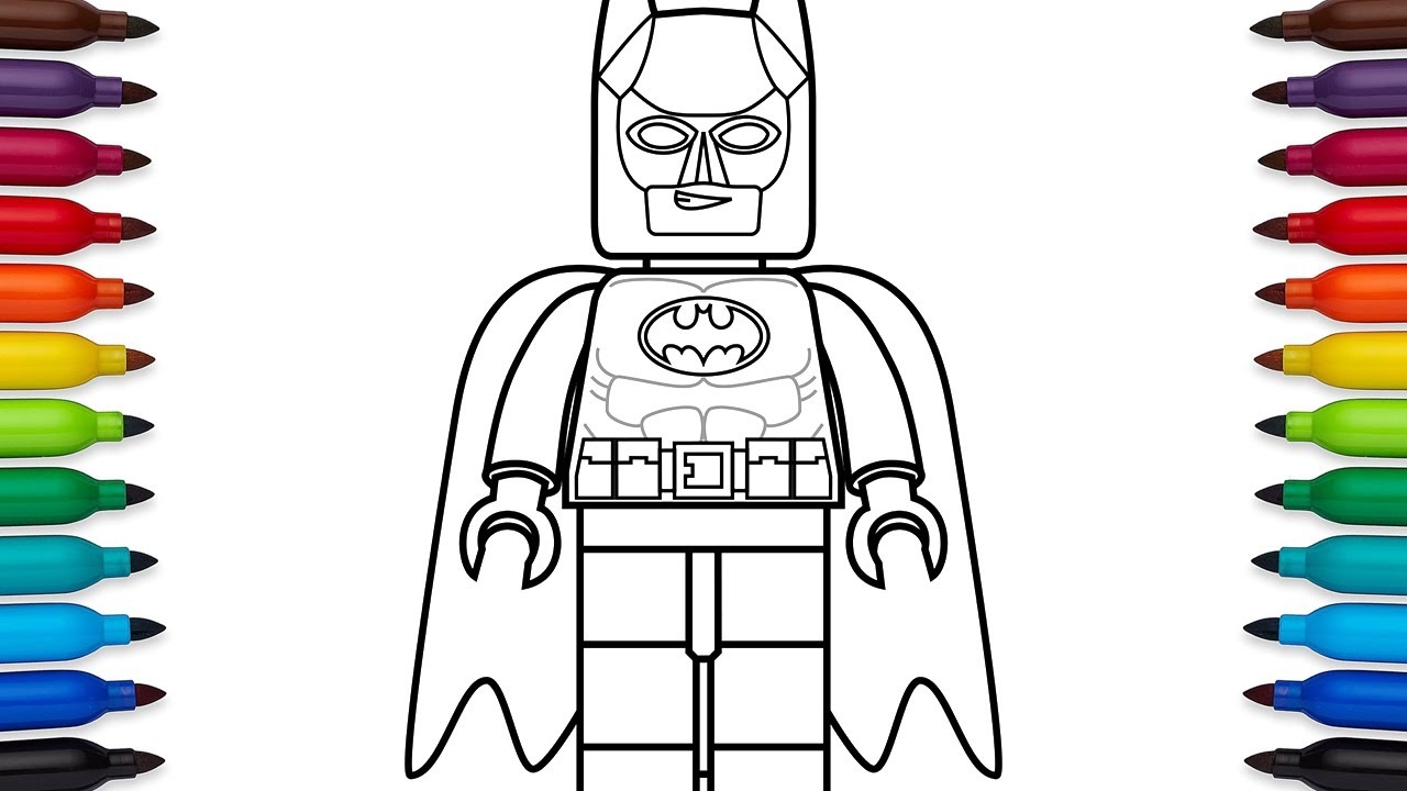 Lego Batman Coloring Page For Superhero