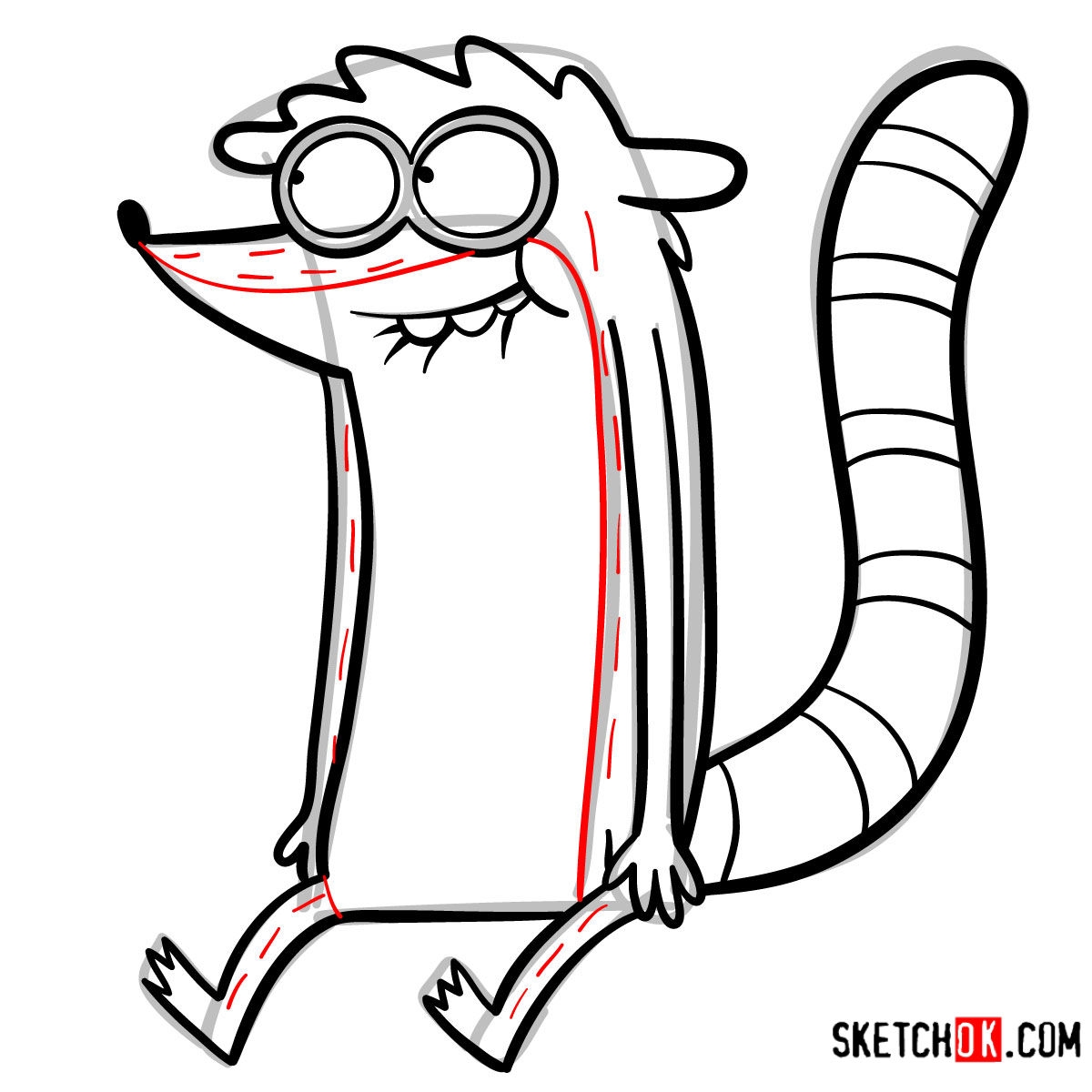 Rigby In Regular Show Coloring Page