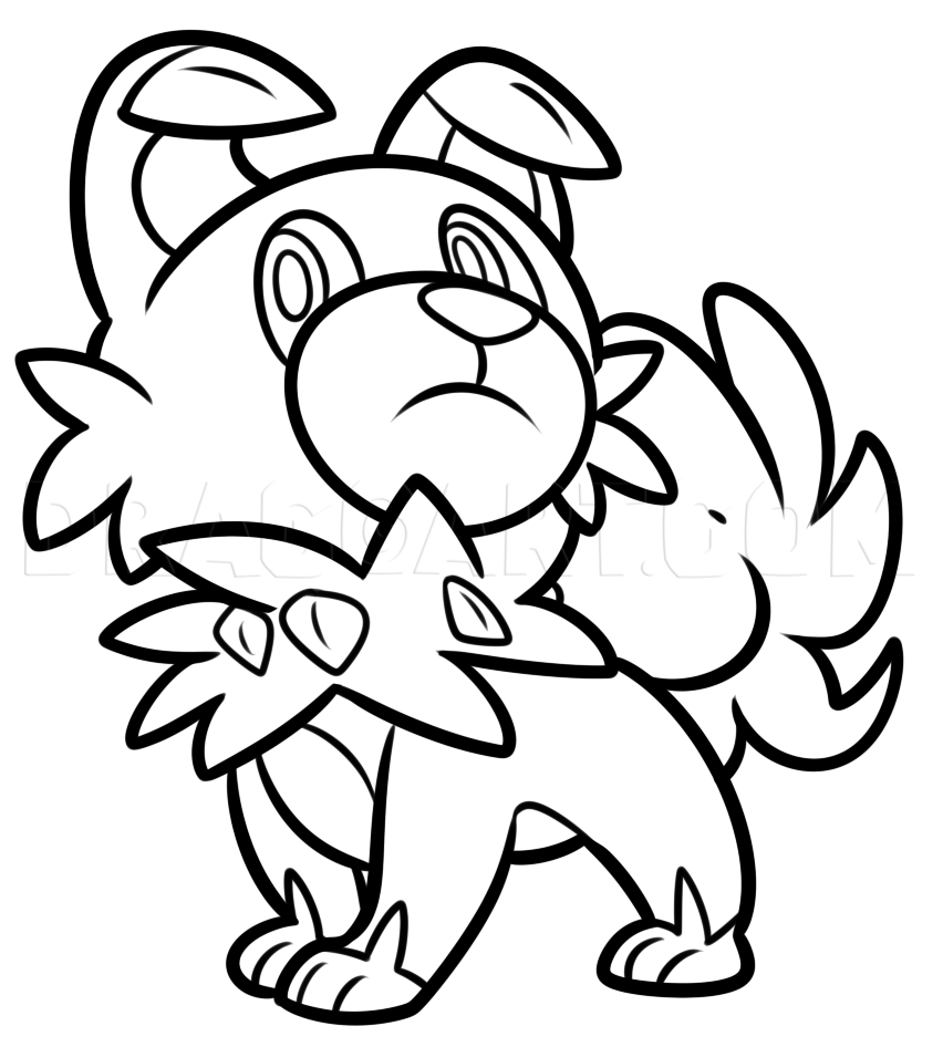 How To Draw Rockruff Drawing Step By Step By Dawn DragoArt
