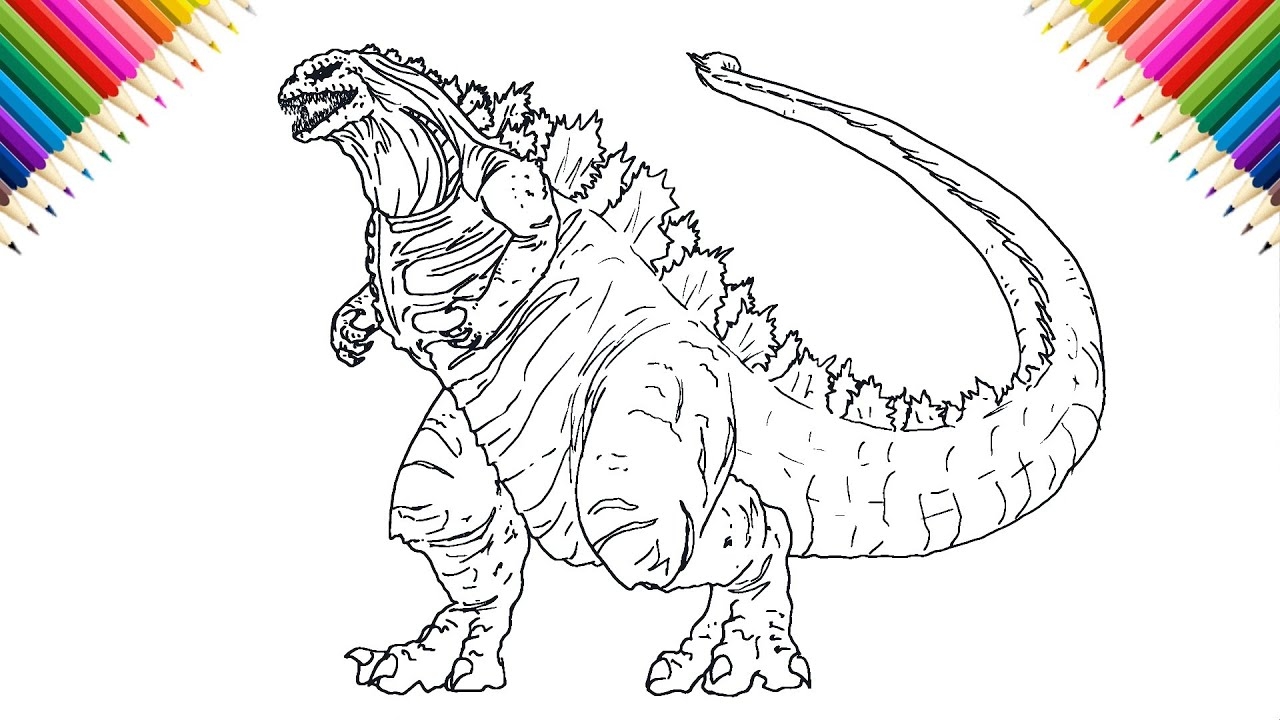 Drawing Godzilla 2016 Shin Godzilla Coloring Sheet