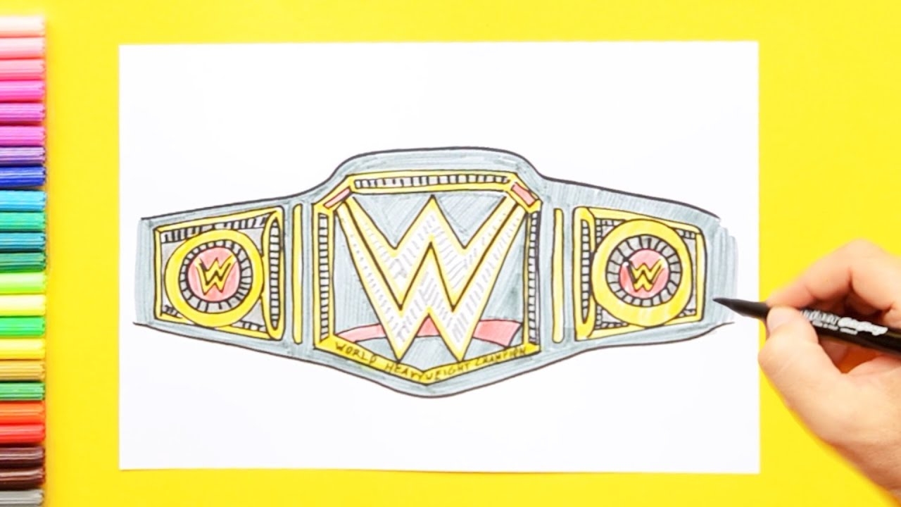 WWE Belts Coloring Page Printable