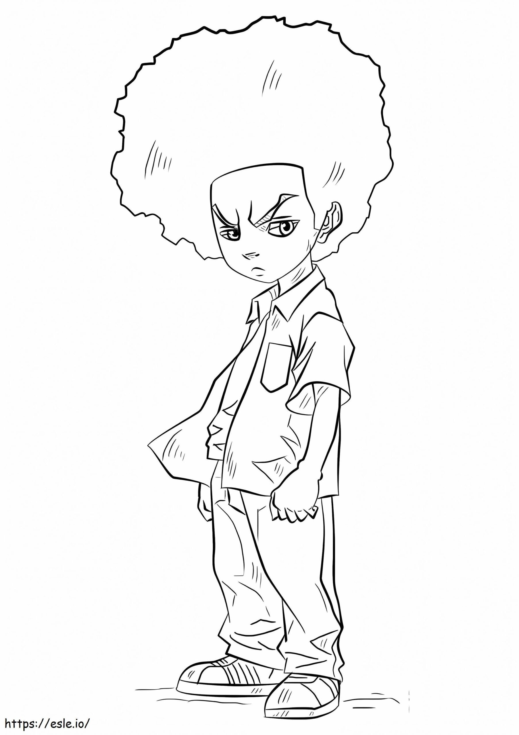Huey Freeman From Boondocks Coloring Page