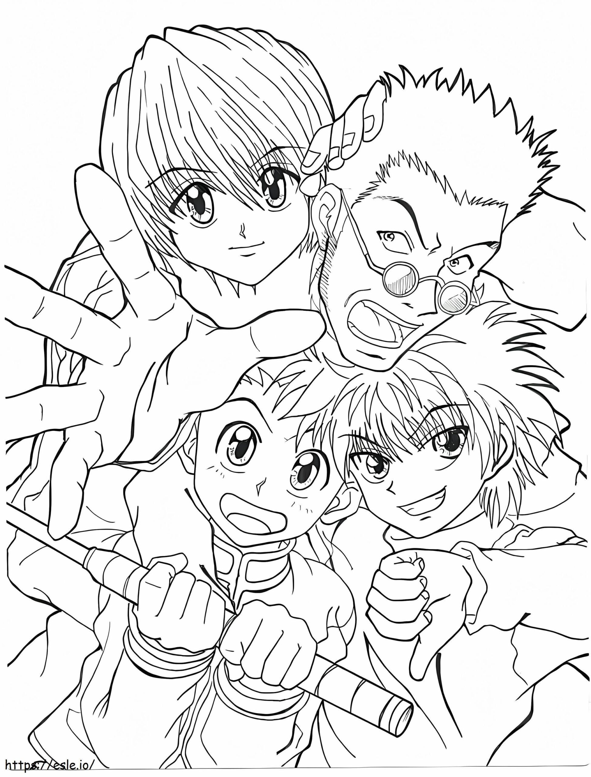 Hunter X Hunter Characters 3 Coloring Page