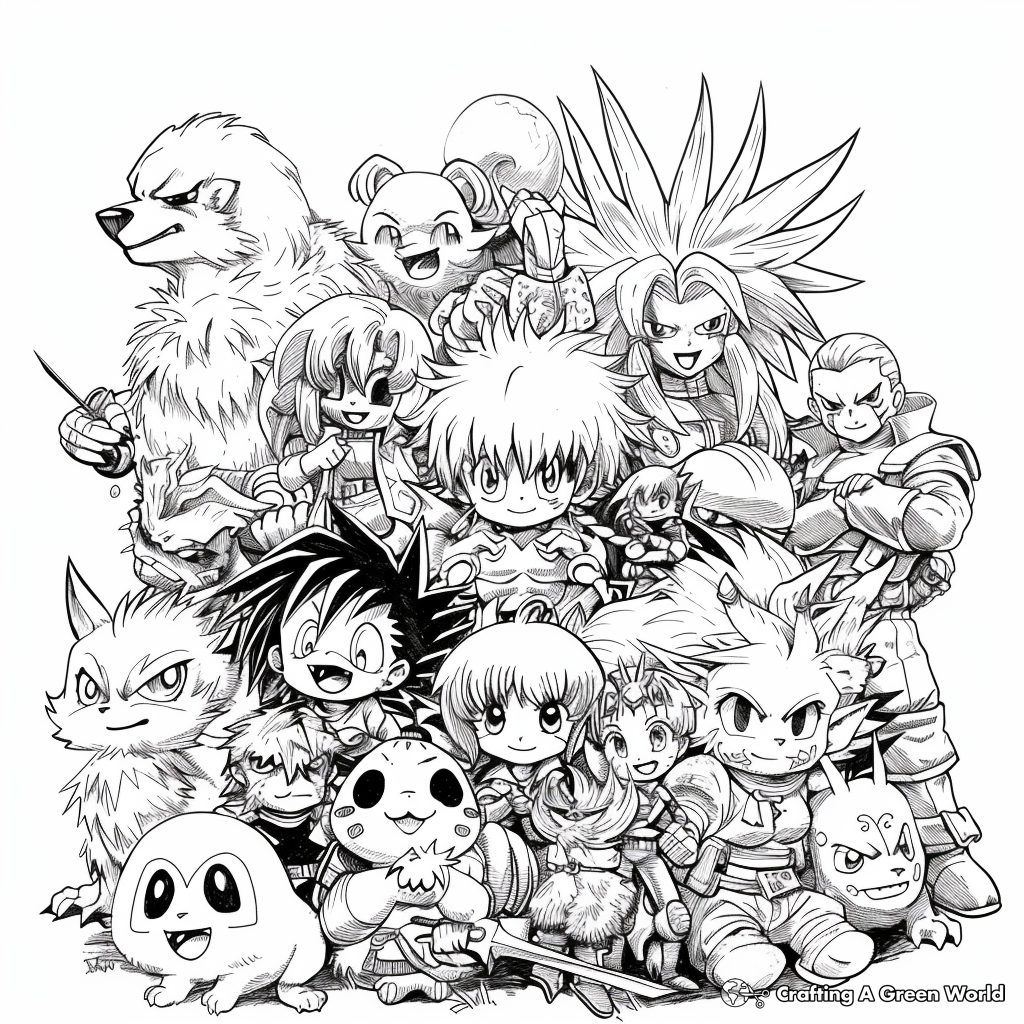 Hunter X Hunter Characters Coloring Page