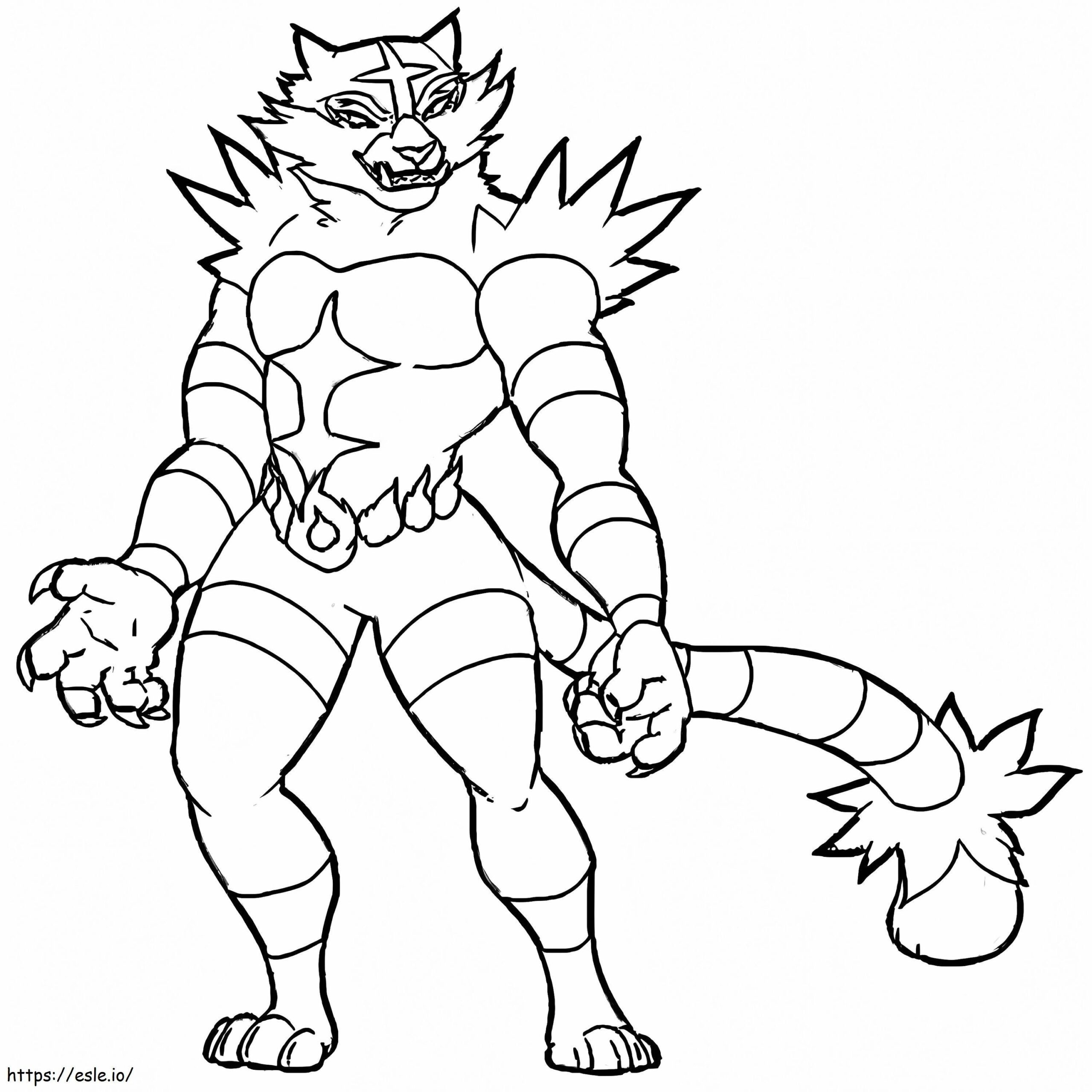 Incineroar 2 Coloring Page