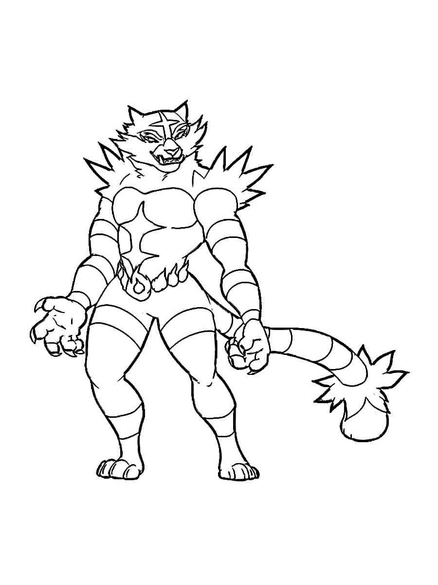 Incineroar 3 Coloring Page Printable