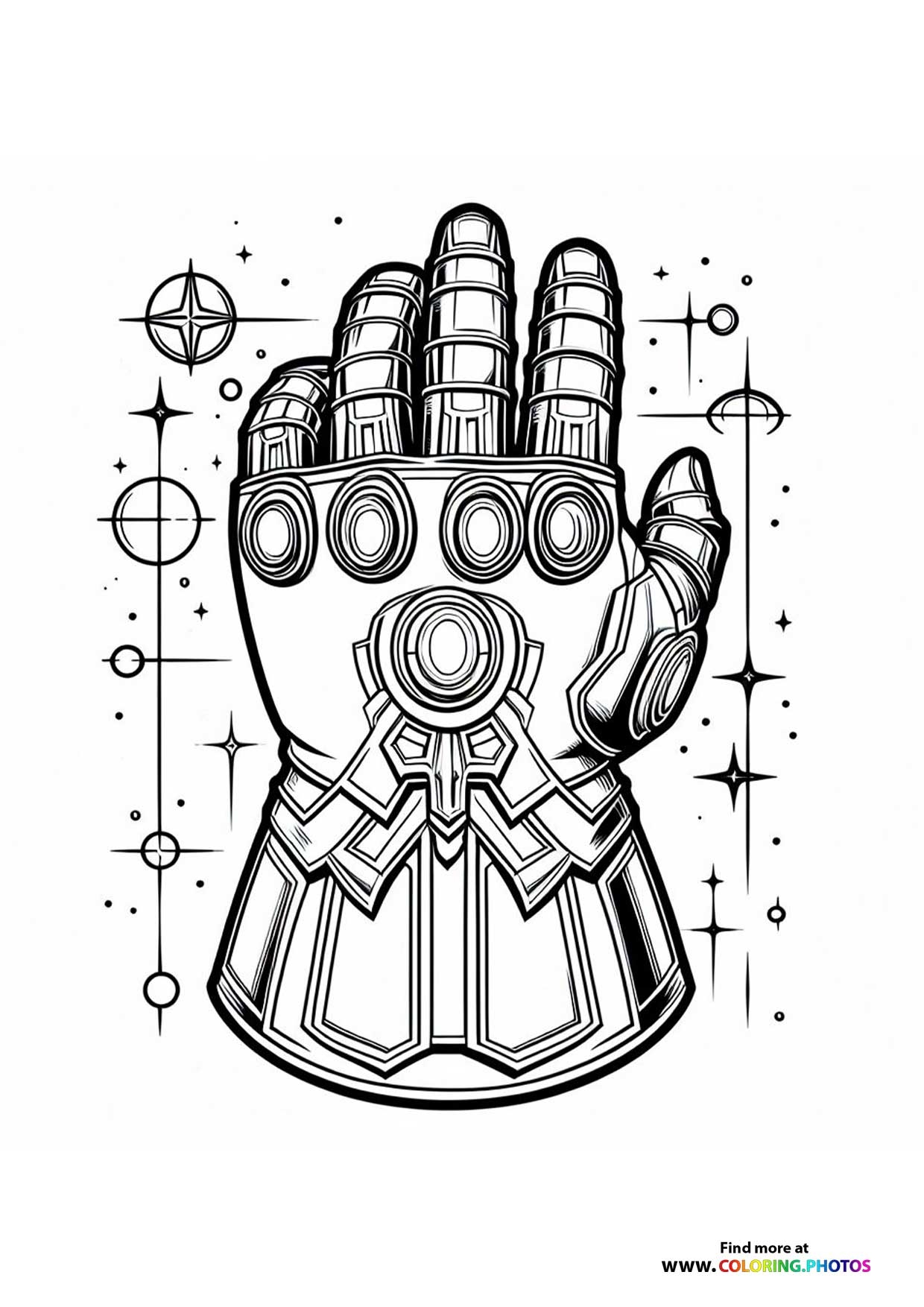 Infinity Gauntlet Smiling Coloring Pages For Kids