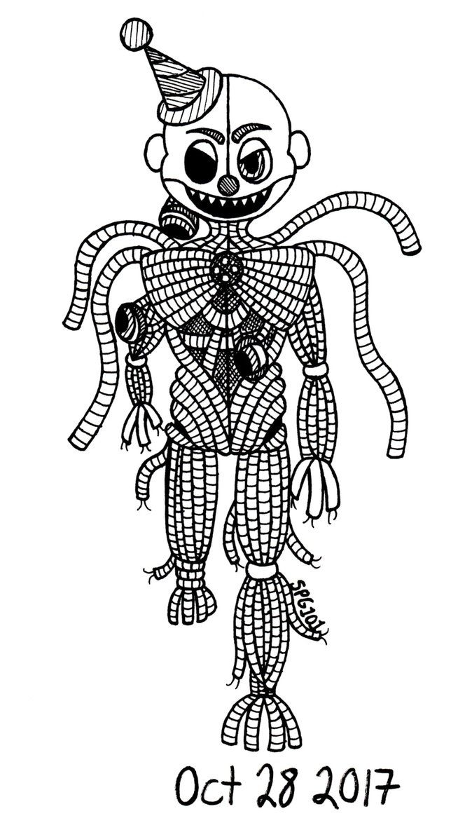 Inktober 2017 Day 28 Ennard By Superpinkygirl101