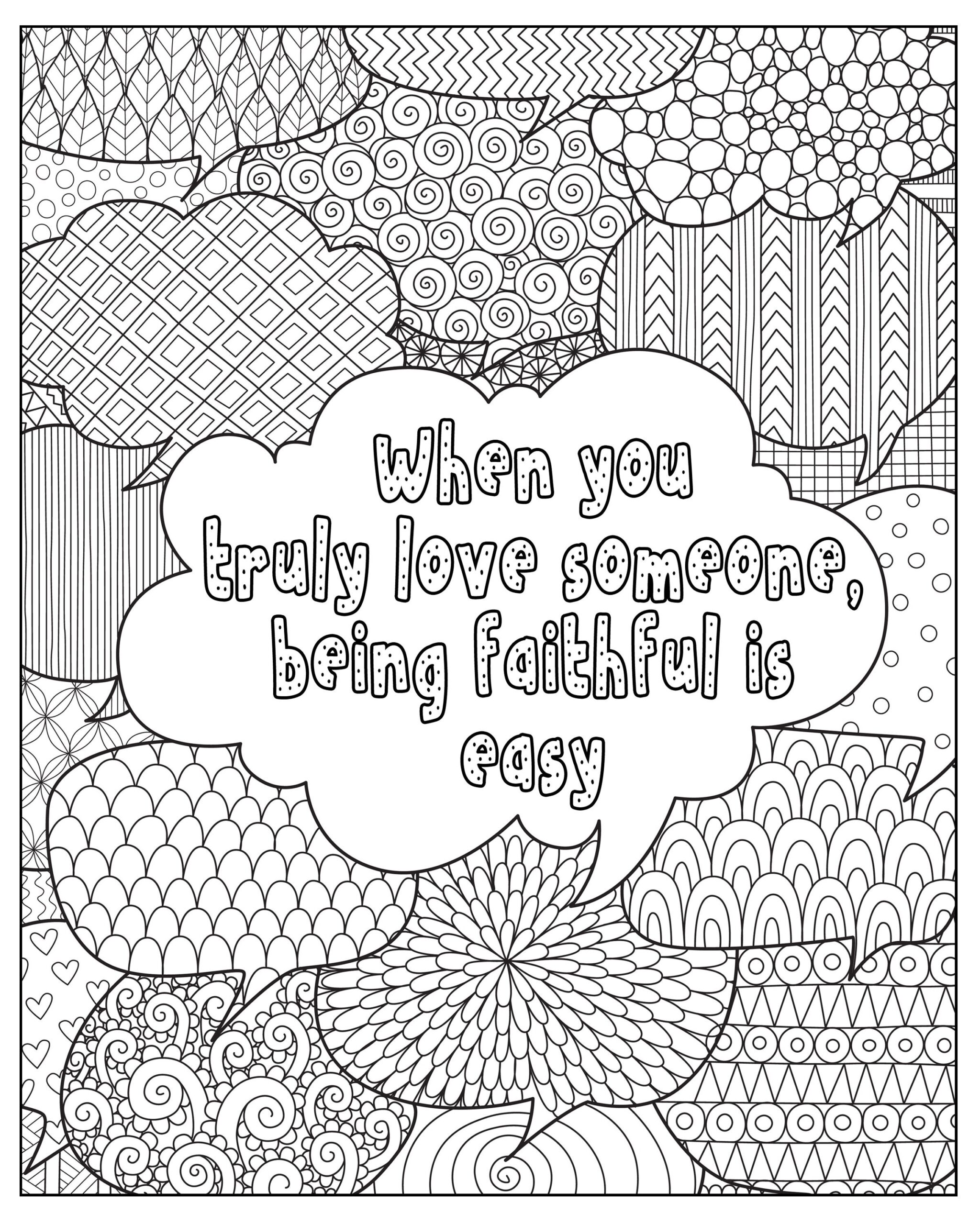 Quotes Coloring Pages Printable