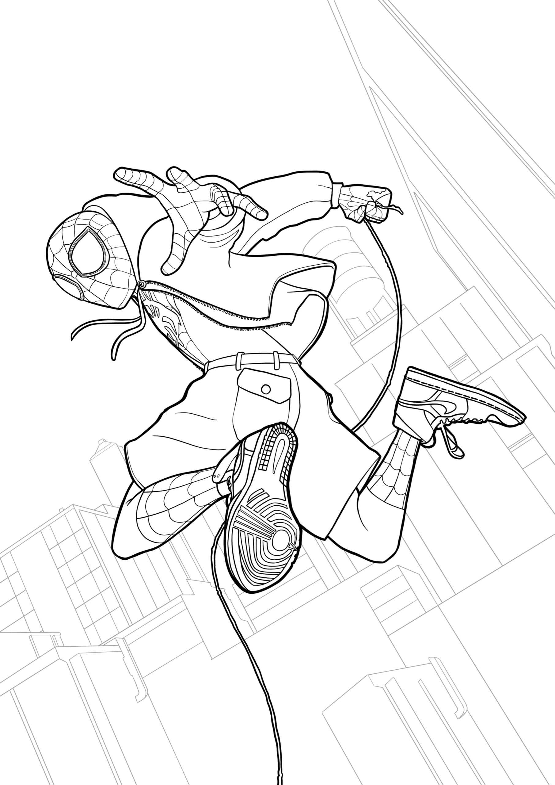 Miles Morales Coloring Pages Printable